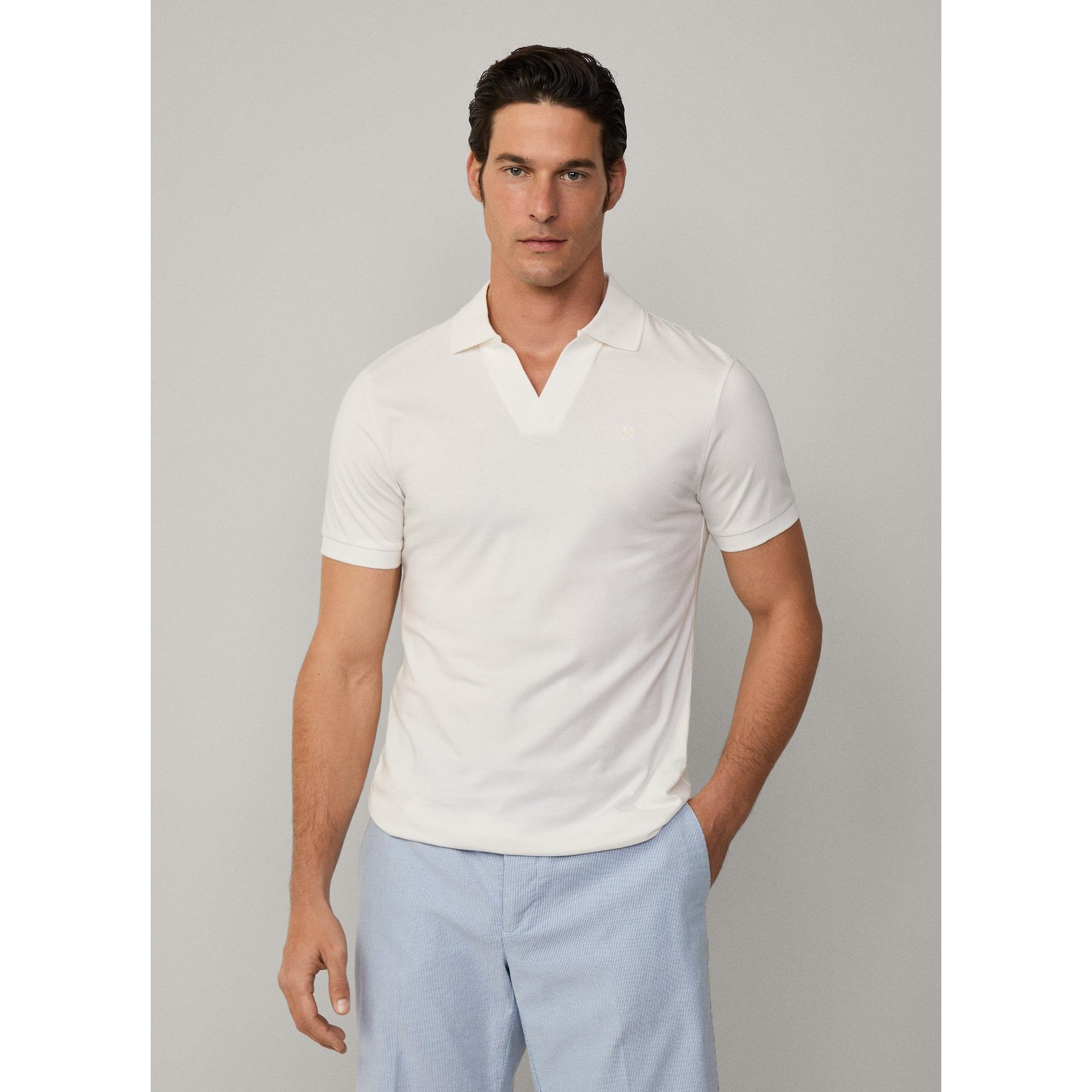 Product image 4 of 7 of Hackett Men's Classic Fit Short Sleeve Johnny Polo - Off White