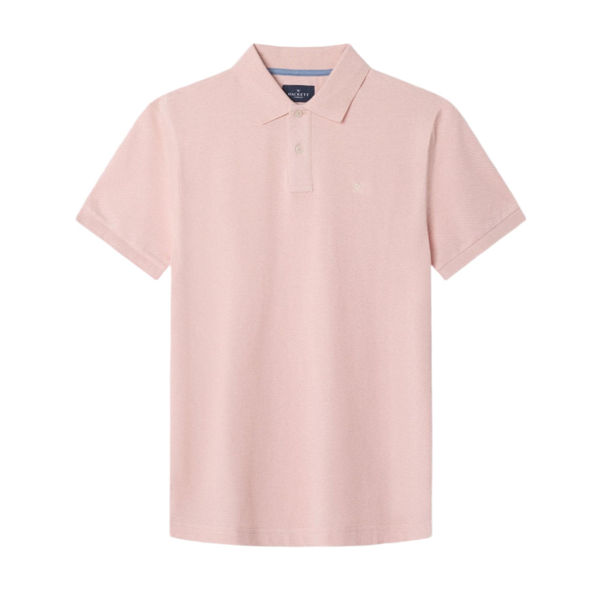 Product image 1 of 8 of Hackett Men's Slim Fit Short Sleeve Pique Polo - Summer Pink