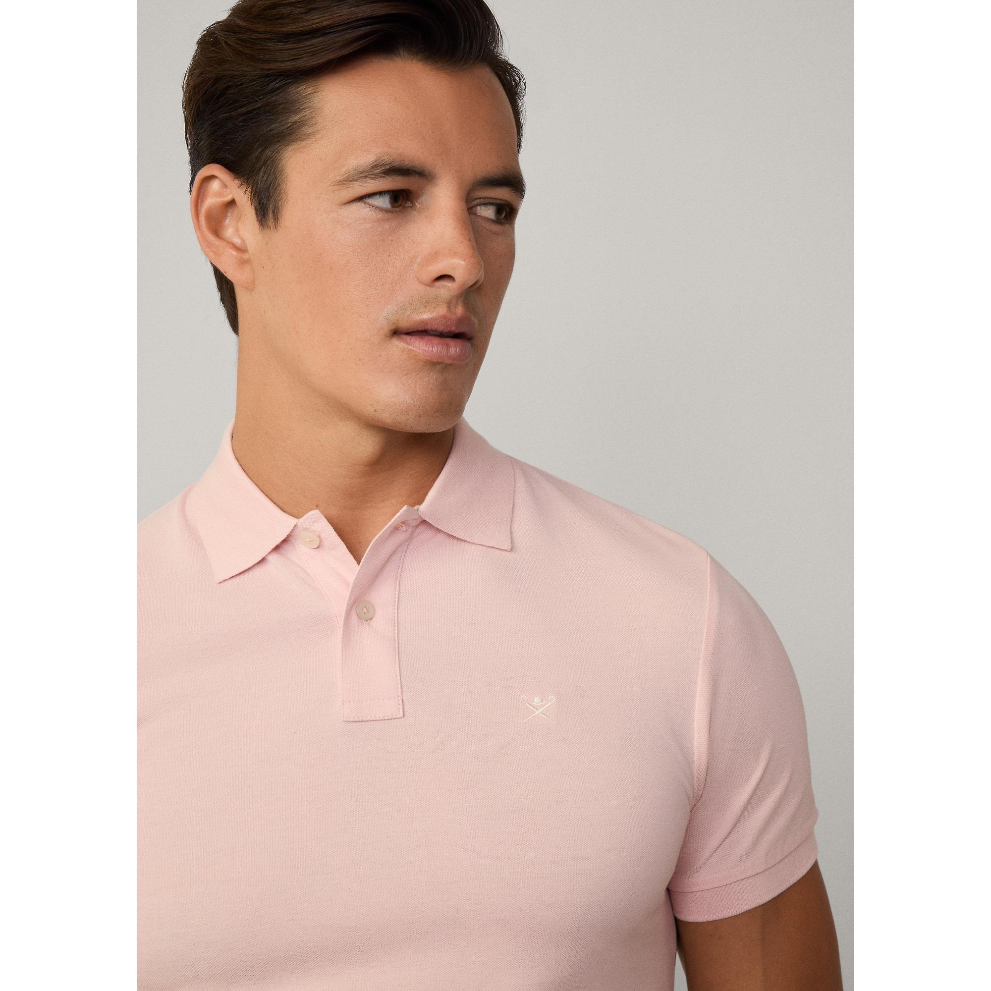Product image 6 of 8 of Hackett Men's Slim Fit Short Sleeve Pique Polo - Summer Pink