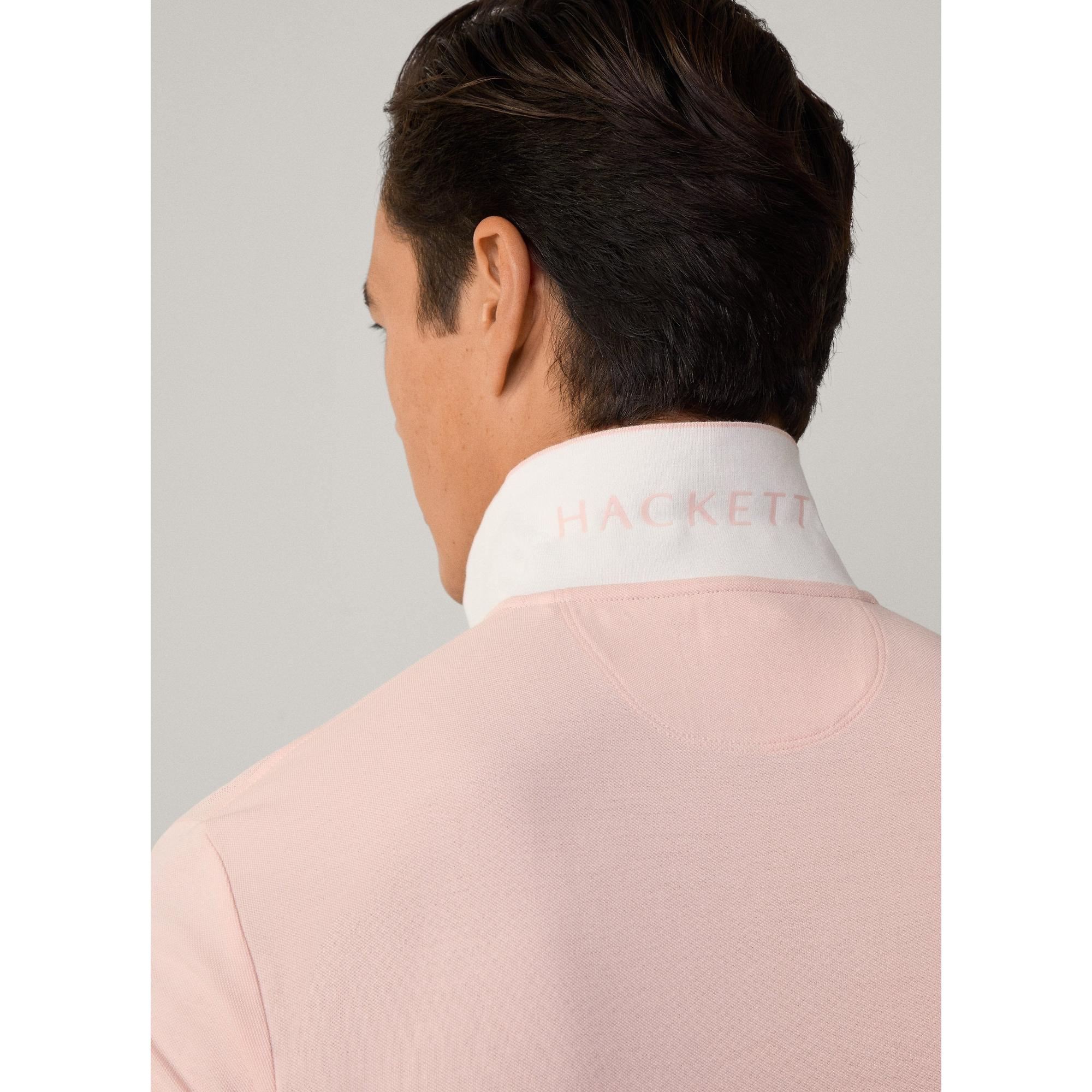 Product image 7 of 8 of Hackett Men's Slim Fit Short Sleeve Pique Polo - Summer Pink