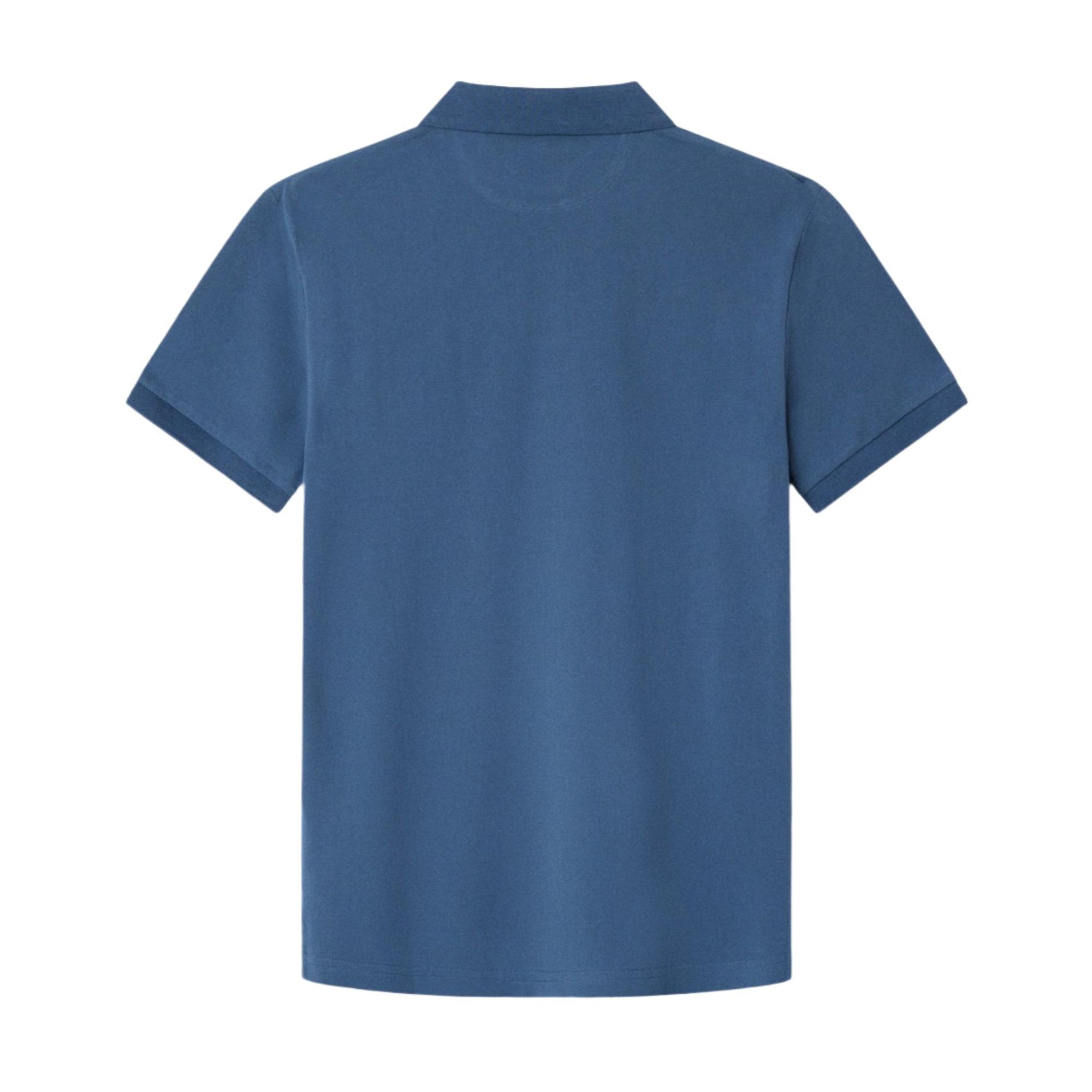 Product image 2 of 8 of Hackett Men's Slim Fit Short Sleeve Pique Polo - Dark Denim Blue