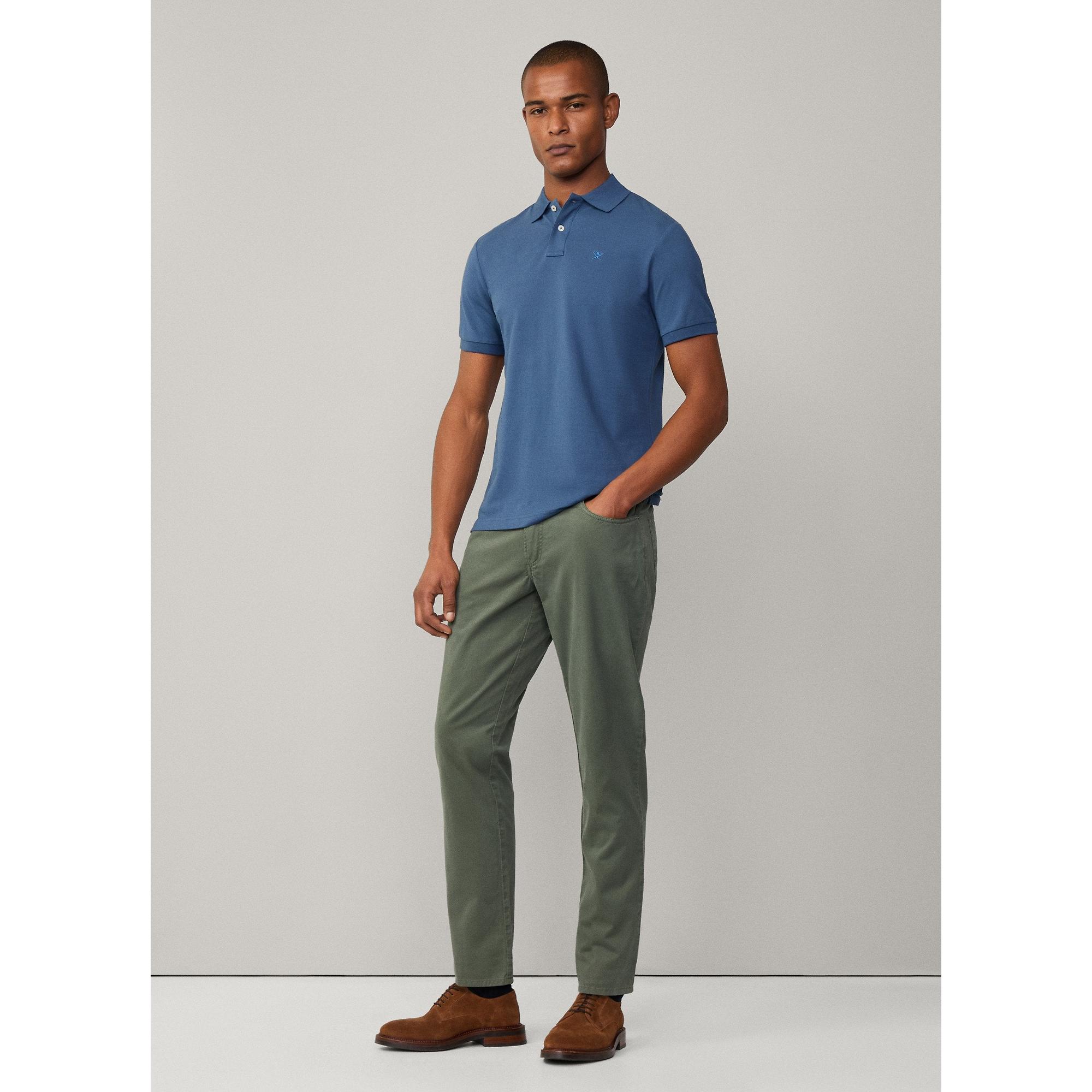 Product image 8 of 8 of Hackett Men's Slim Fit Short Sleeve Pique Polo - Dark Denim Blue