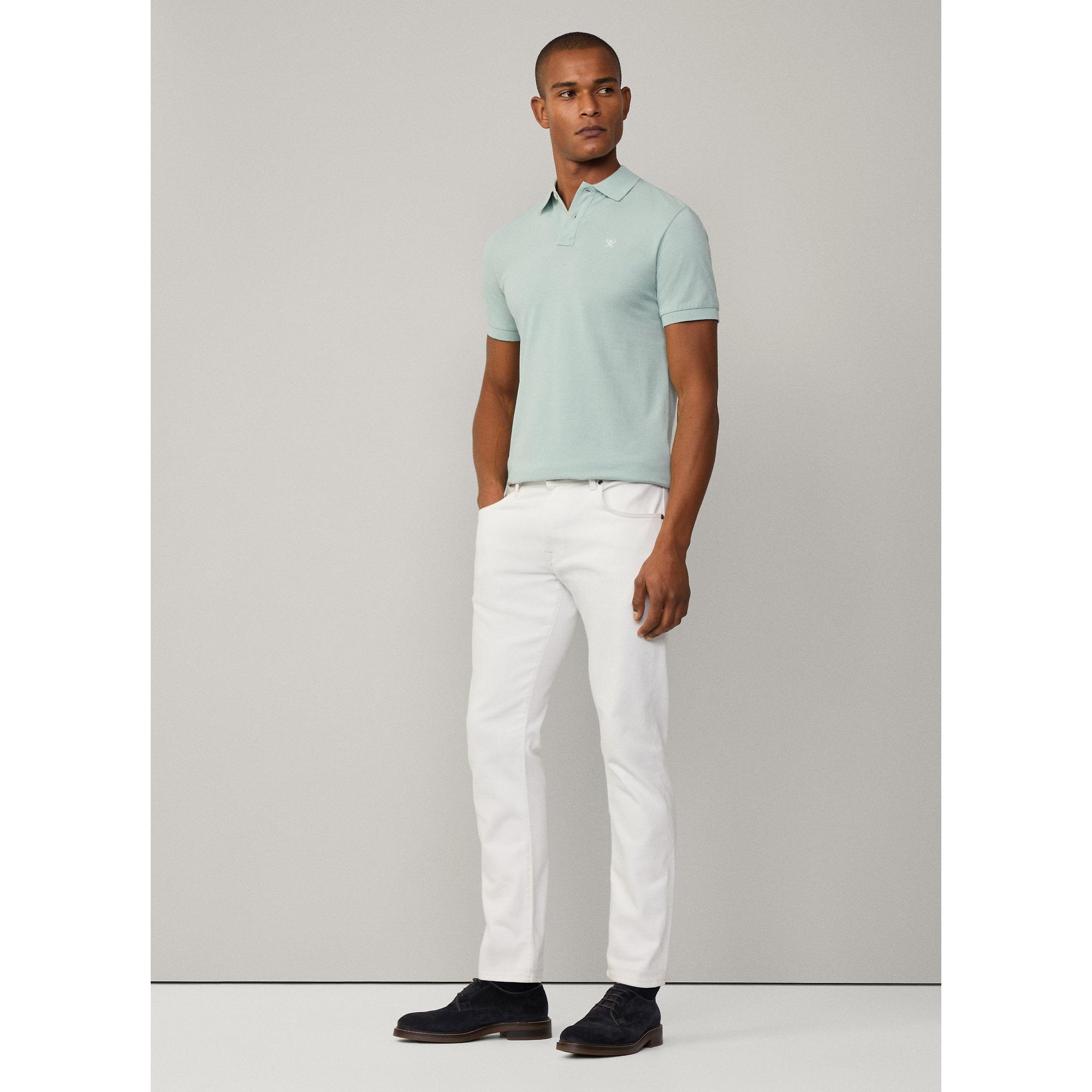 Product image 8 of 8 of Hackett Men's Slim Fit Short Sleeve Pique Polo - Menthol Green