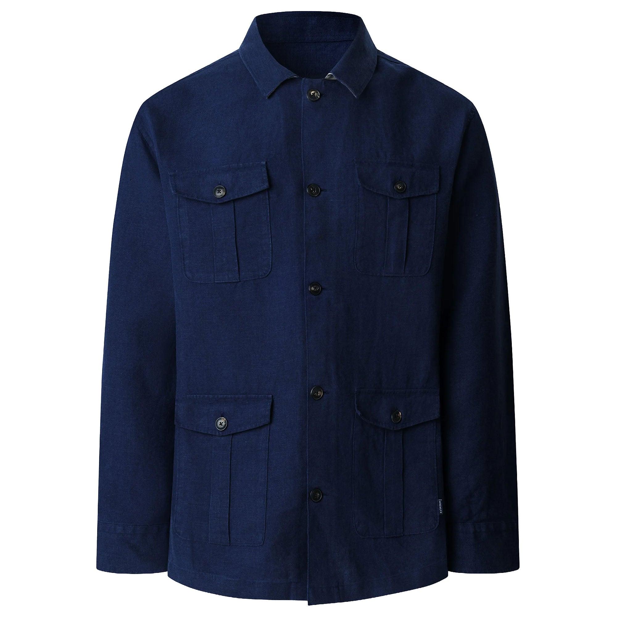 Product image 1 of 10 of Hackett Men's Linen Field Jacket Overshirt - Old Navy