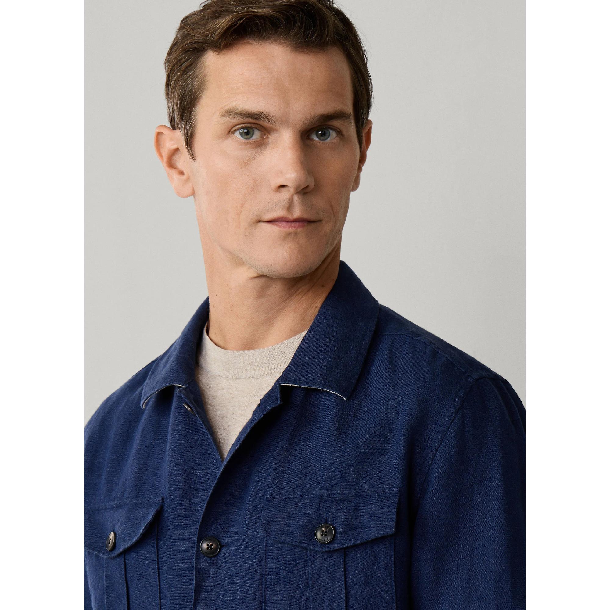 Product image 4 of 10 of Hackett Men's Linen Field Jacket Overshirt - Old Navy