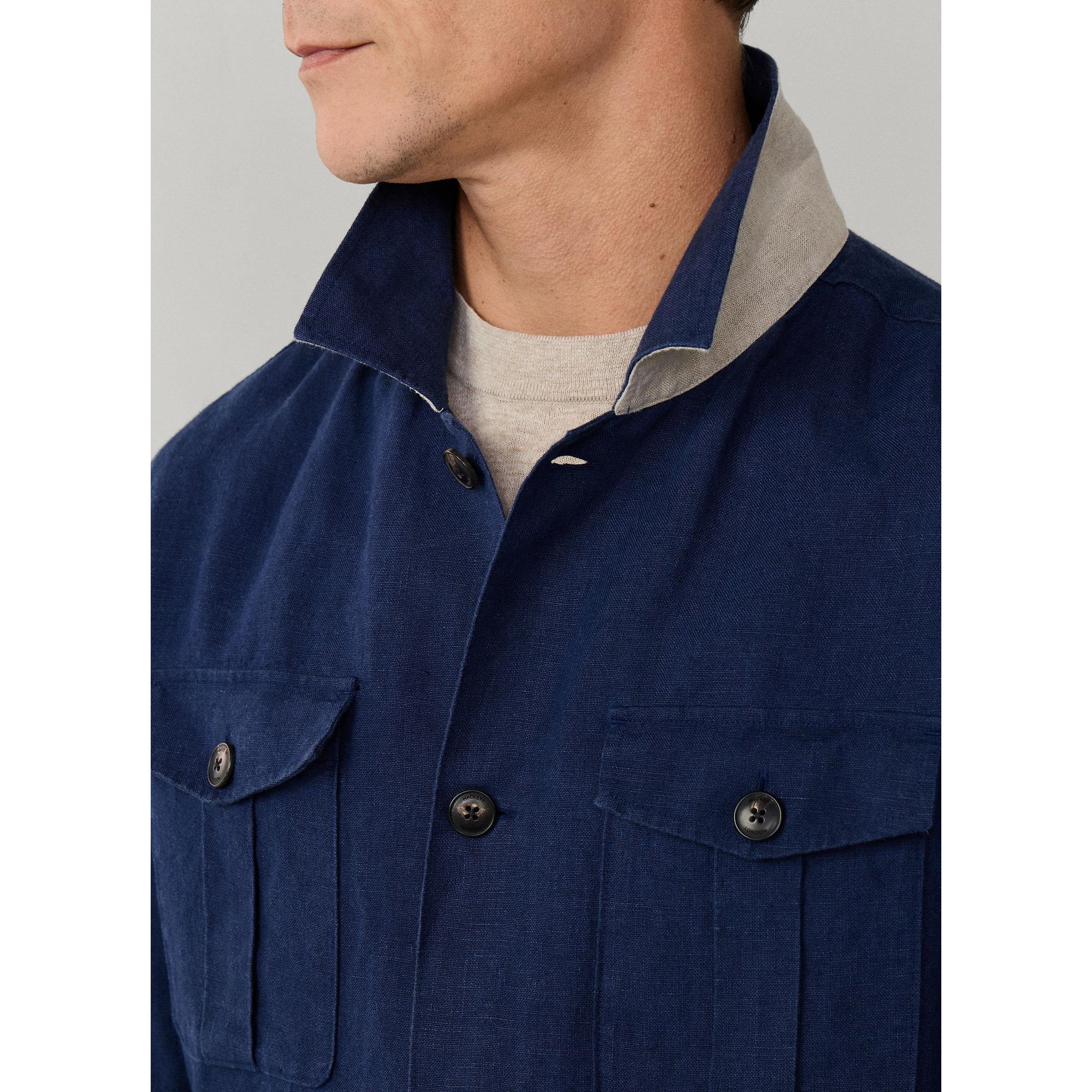 Product image 9 of 10 of Hackett Men's Linen Field Jacket Overshirt - Old Navy