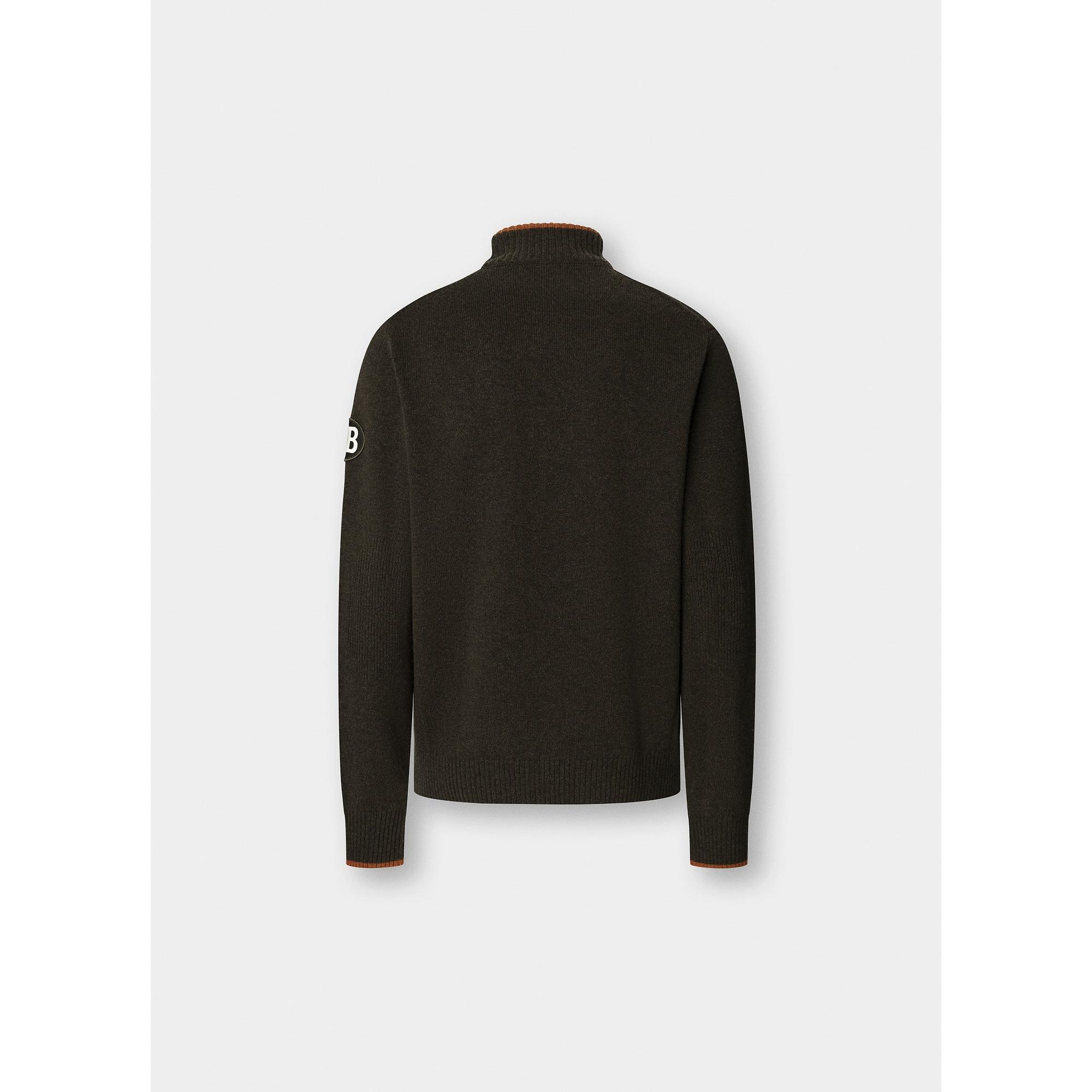 Product image 3 of 9 of Hackett Men's Merino Wool Rally Full Zip Cardigan - Hunter Green