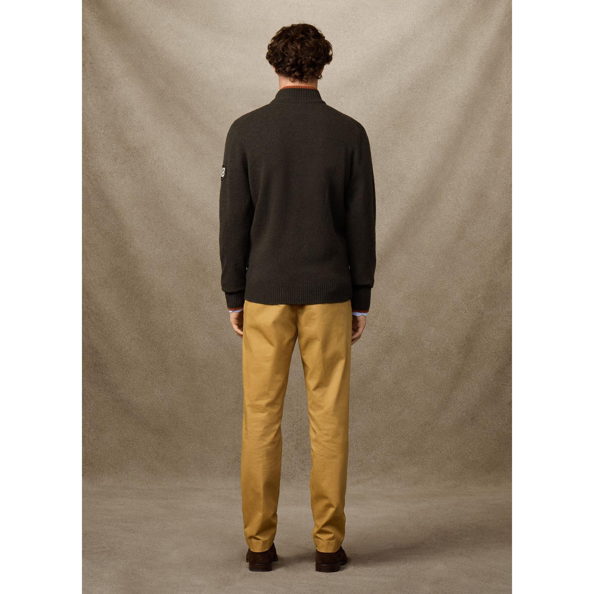 Product image 8 of 9 of Hackett Men's Merino Wool Rally Full Zip Cardigan - Hunter Green