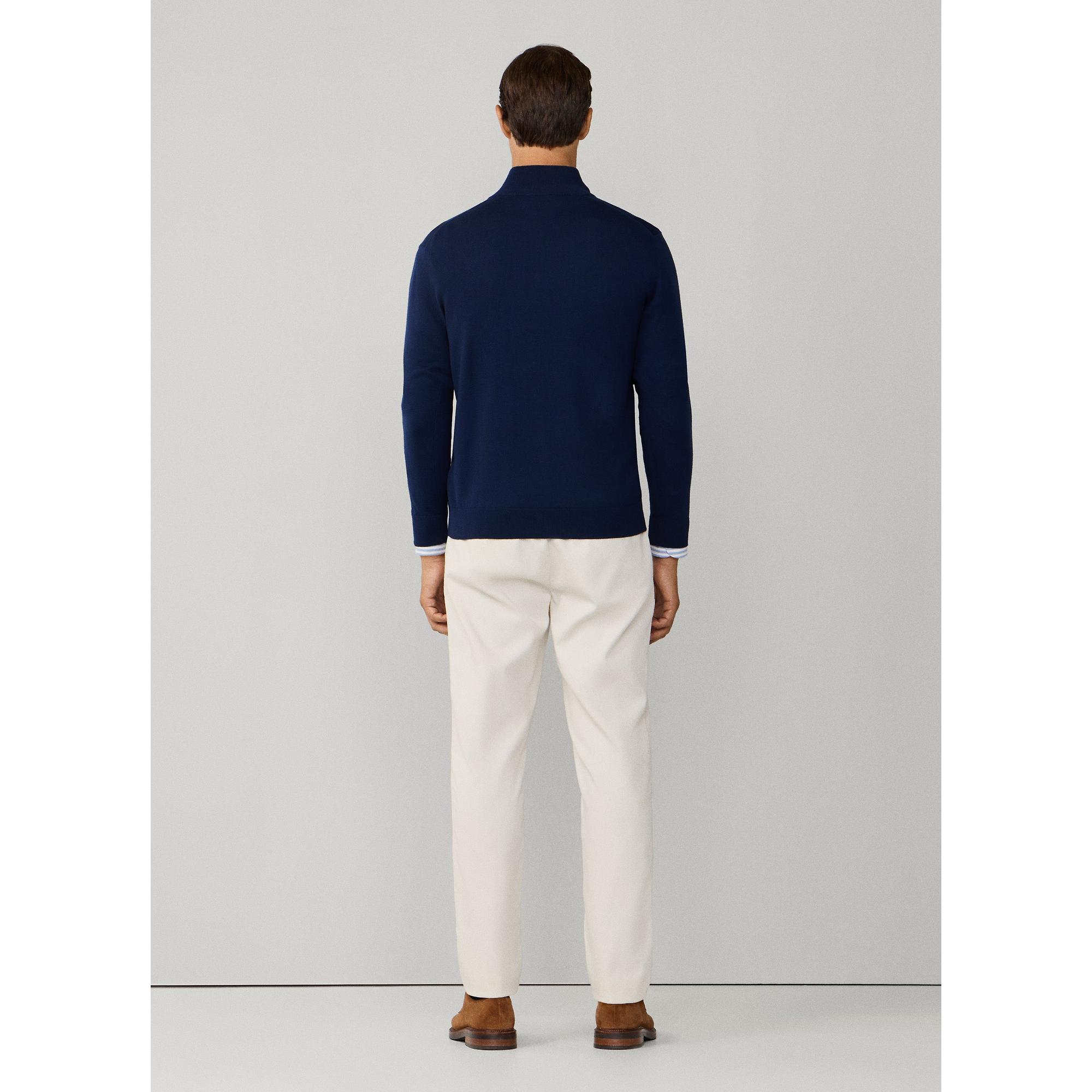 Product image 6 of 9 of Hackett Men's Cotton Quarter Zip Jumper - Navy