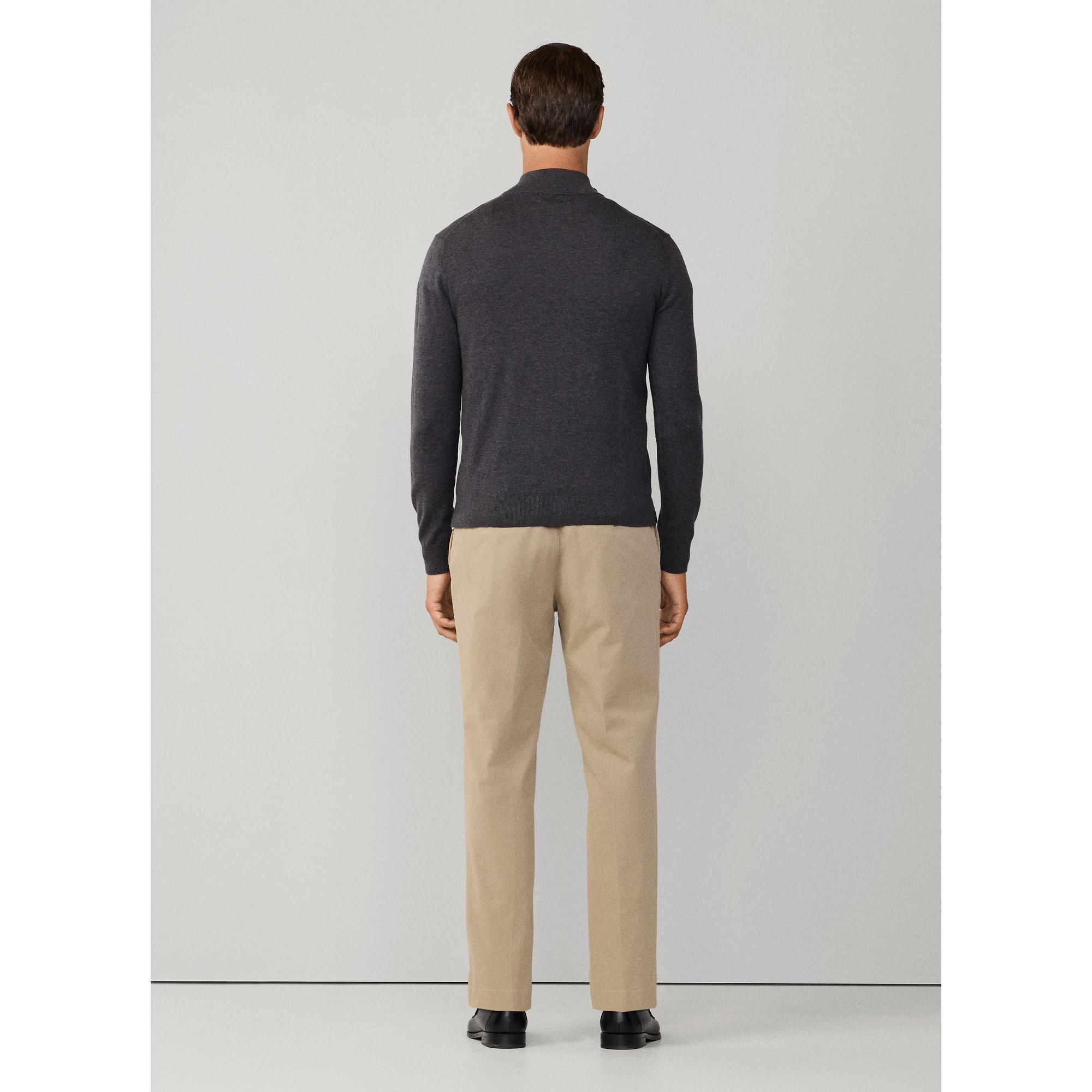 Product image 6 of 9 of Hackett Men's Cotton Quarter Zip Jumper - Charcoal Grey