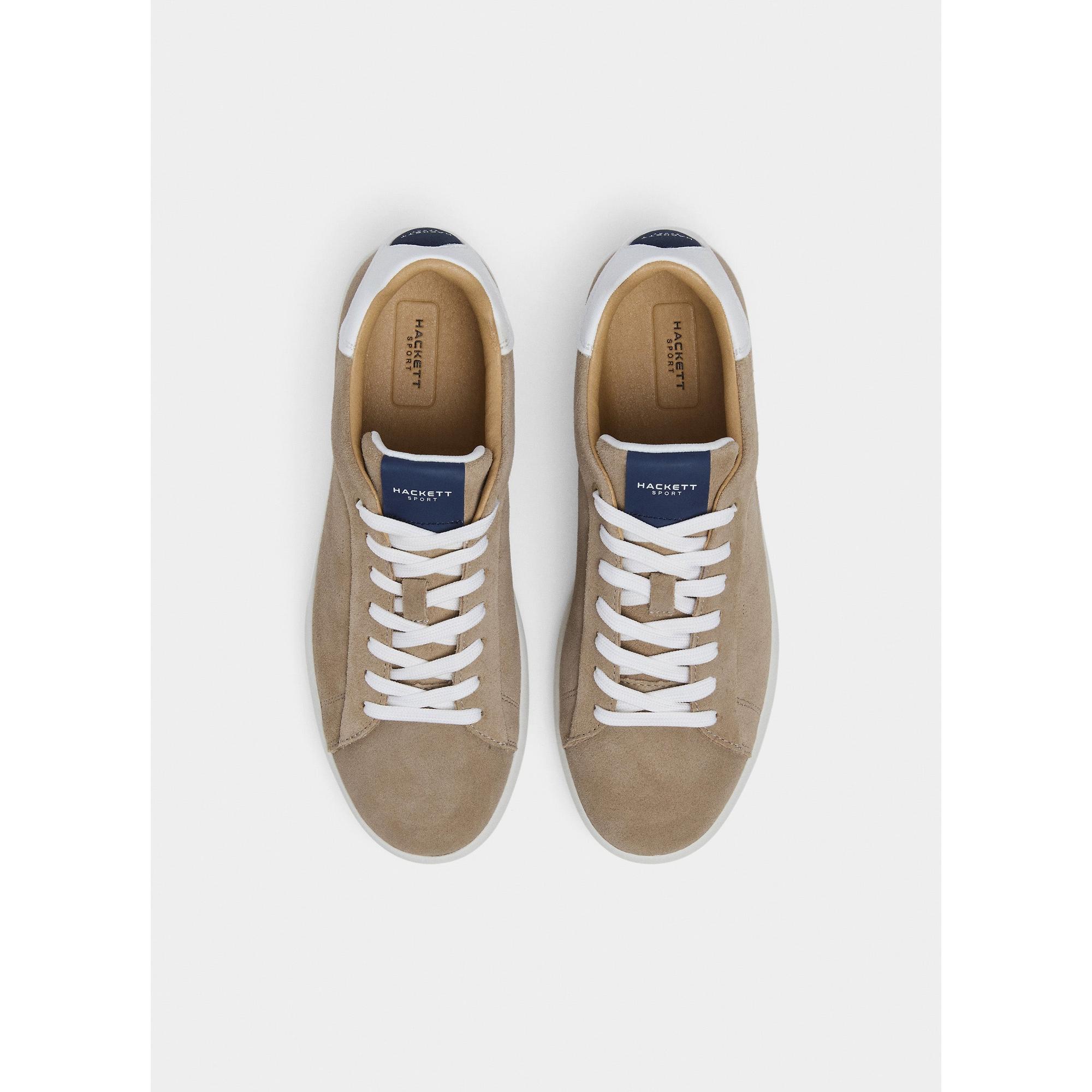 Product image 2 of 6 of Hackett Men's Bond Soft Moccasin Suede Sneaker - Sand Beige