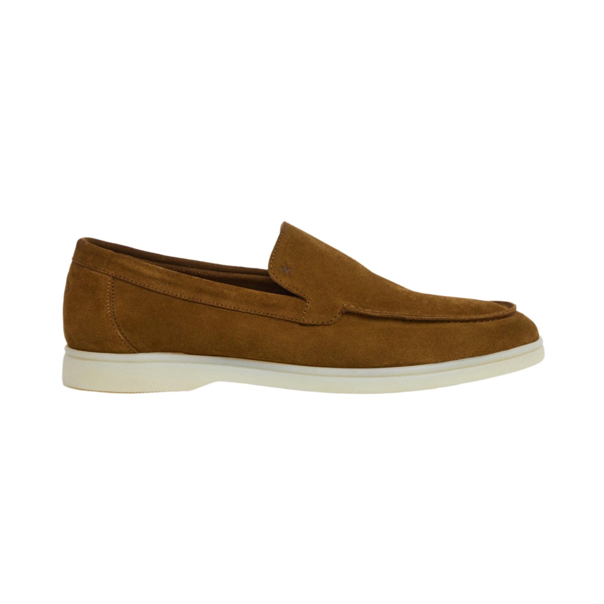Product image 1 of 6 of Hackett Men's Martin Soft Moccasin Suede Shoes - Nut Brown