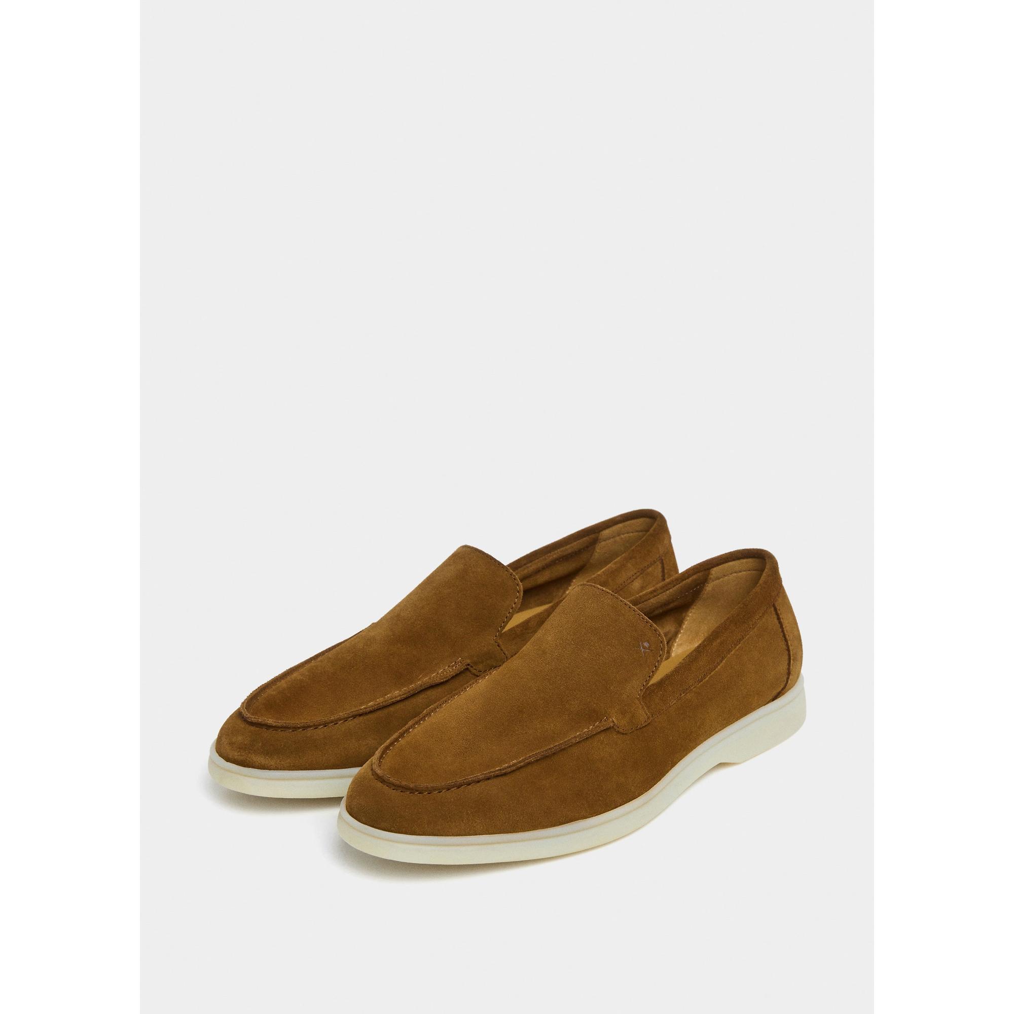 Product image 3 of 6 of Hackett Men's Martin Soft Moccasin Suede Shoes - Nut Brown