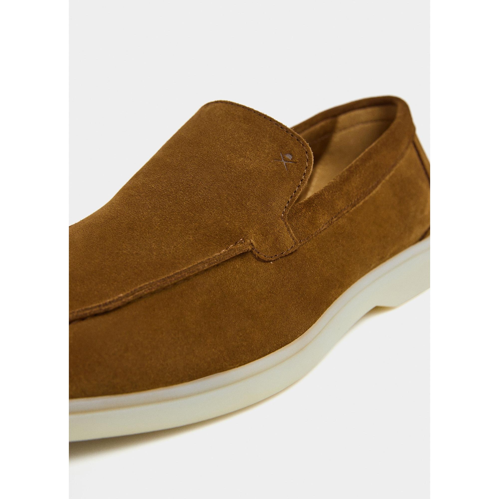 Product image 5 of 6 of Hackett Men's Martin Soft Moccasin Suede Shoes - Nut Brown