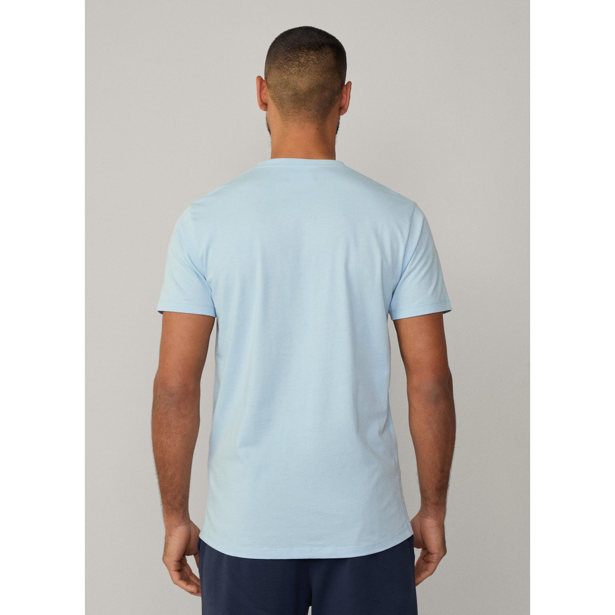 Product image 6 of 7 of Hackett Men's Short Sleeve Cotton Jersey Lounge T-Shirt - Summer Blue