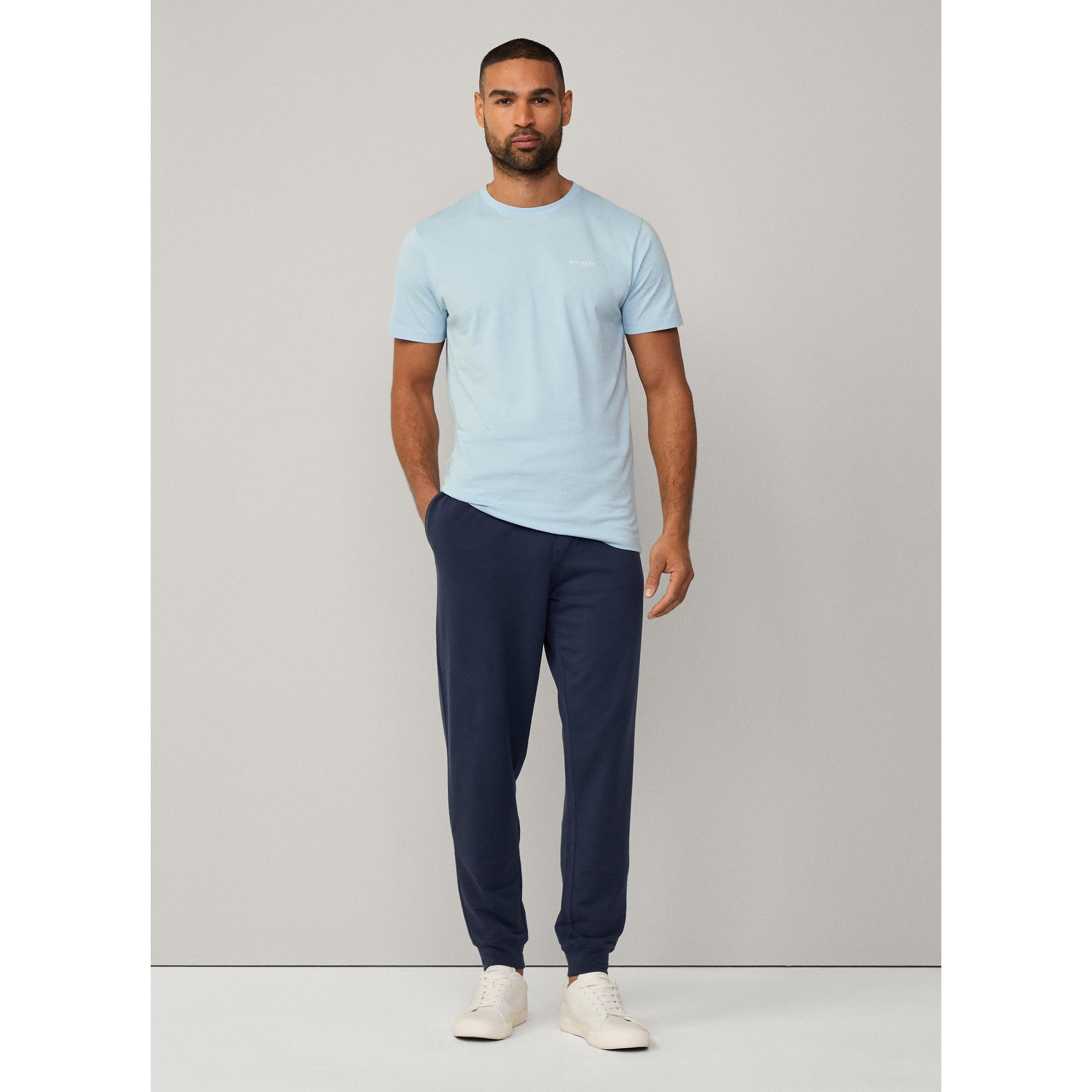 Product image 7 of 7 of Hackett Men's Short Sleeve Cotton Jersey Lounge T-Shirt - Summer Blue