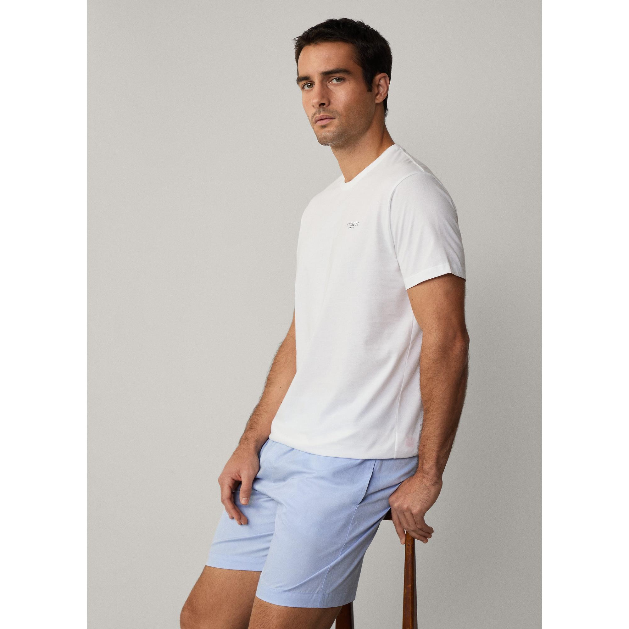 Product image 3 of 7 of Hackett Men's Short Sleeve Cotton Jersey Lounge T-Shirt - White