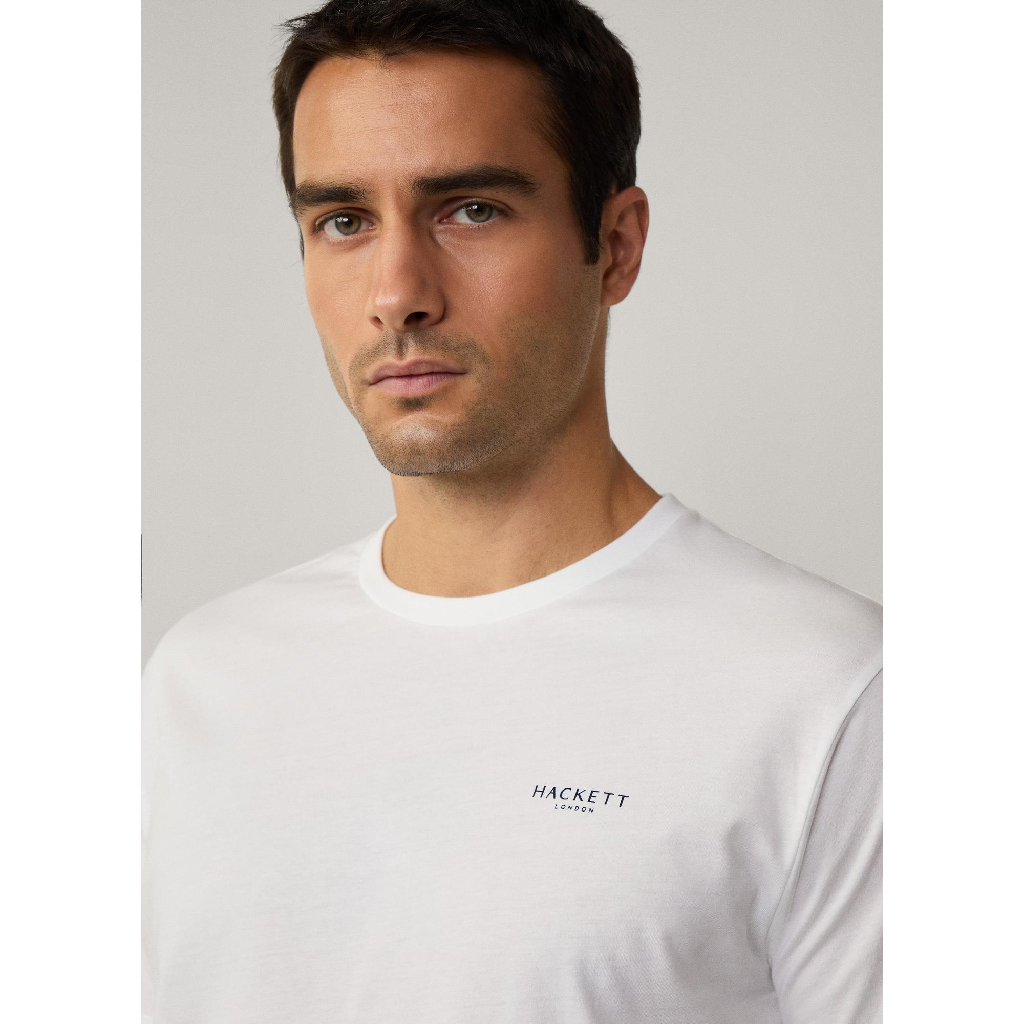 Product image 5 of 7 of Hackett Men's Short Sleeve Cotton Jersey Lounge T-Shirt - White