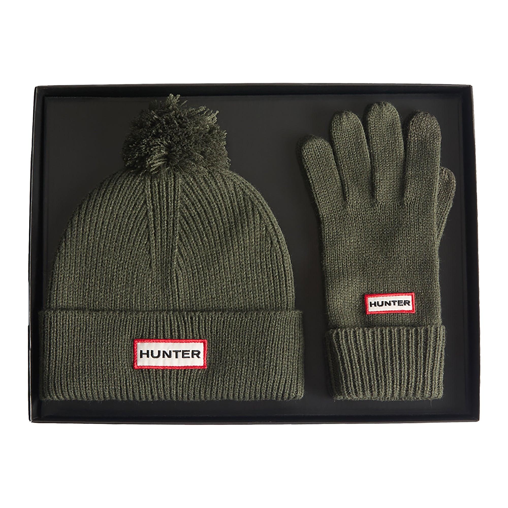 Product image 1 of 4 of Hunter Anagach Ribbed Pom Beanie & Gloves Box Set - Kambaba