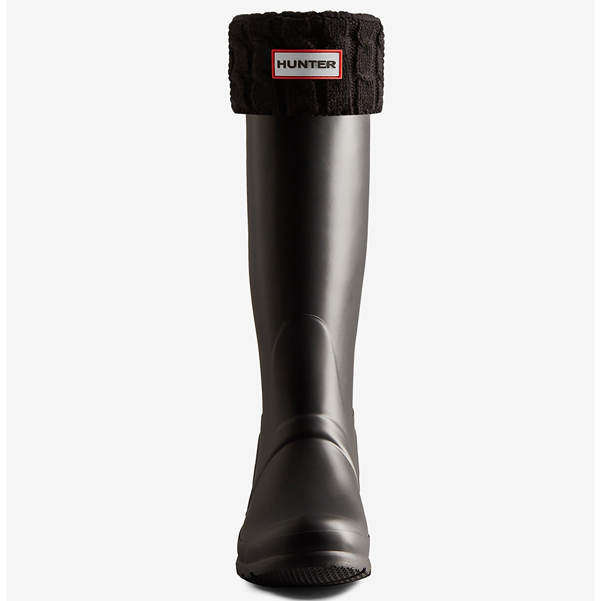 Product image 2 of 3 of Hunter 6 Stitch Cable Tall Boot Socks - Black