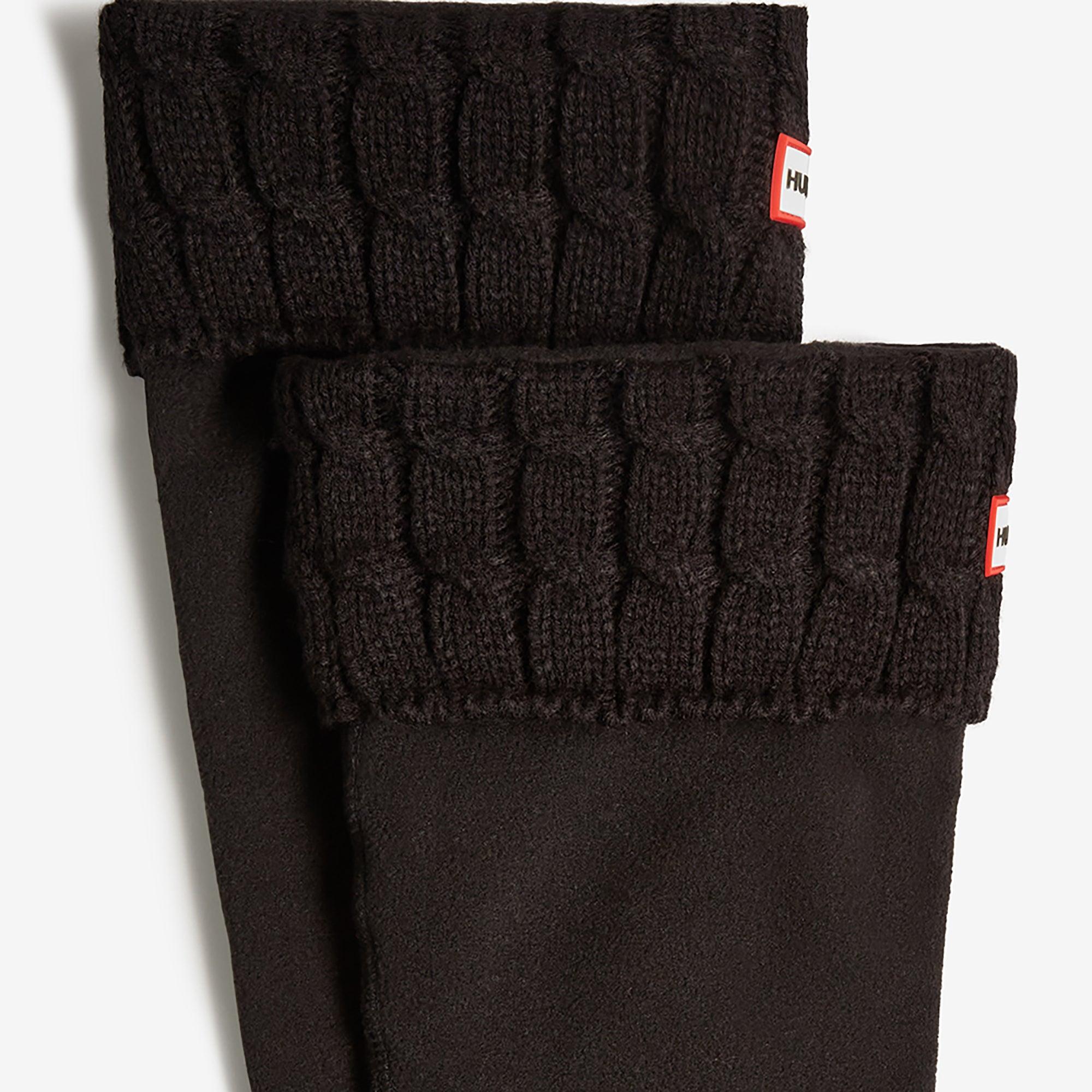Product image 3 of 3 of Hunter 6 Stitch Cable Tall Boot Socks - Black