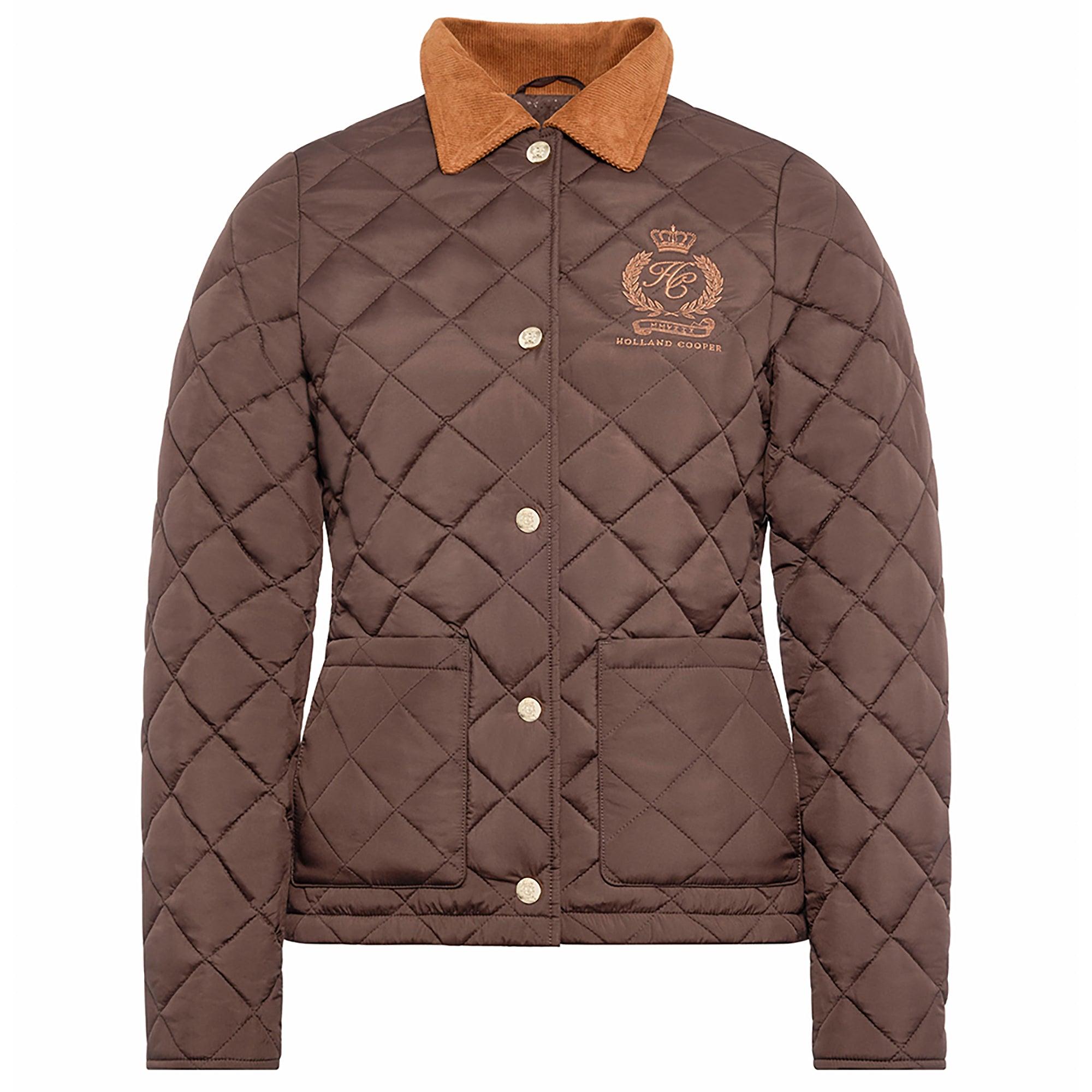 Product image 1 of 9 of Holland Cooper Women's Hastings Quilted Jacket - Chocolate