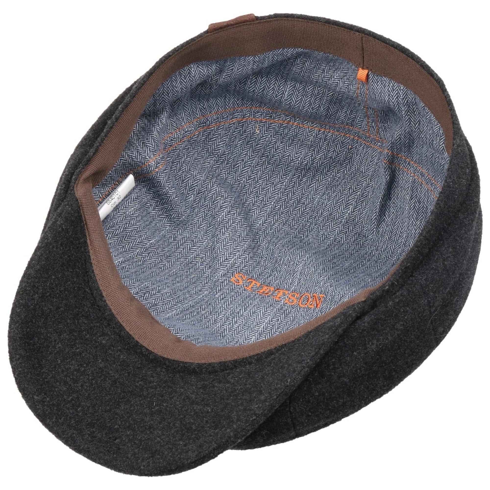 Product image 3 of 4 of Stetson Hatteras Noir Wool/Cashmere Flat Cap - Anthracite Melange