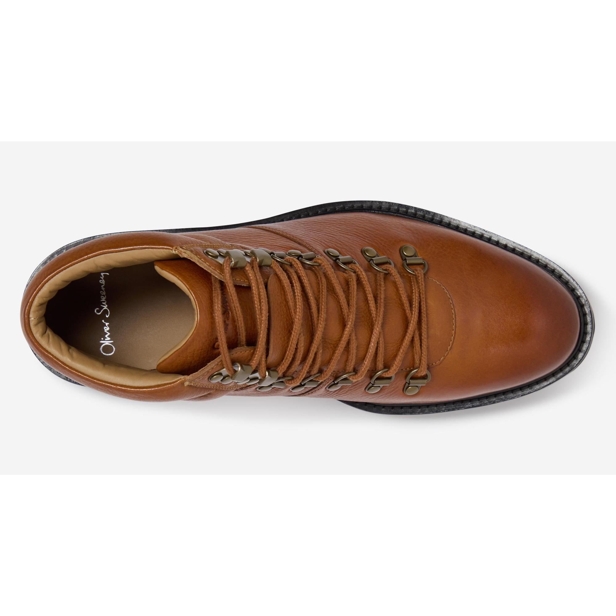 Product image 4 of 7 of Oliver Sweeney Men's Helford Milled Leather Hiker Boots - Dark Tan