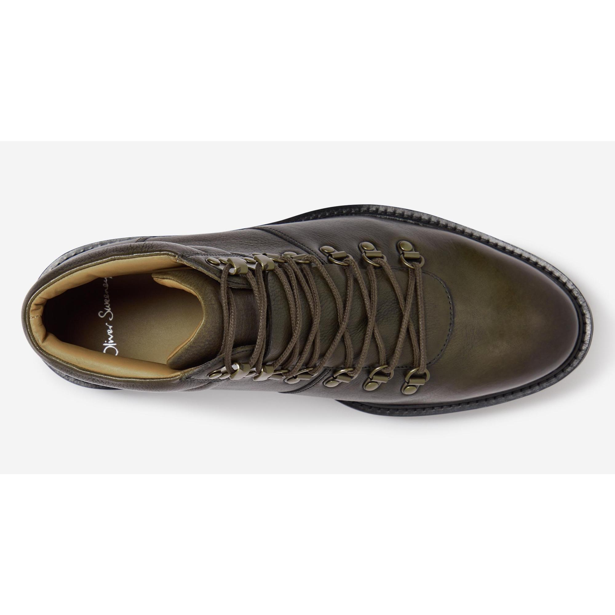 Product image 4 of 5 of Oliver Sweeney Men's Helford Milled Leather Hiker Boots - Khaki