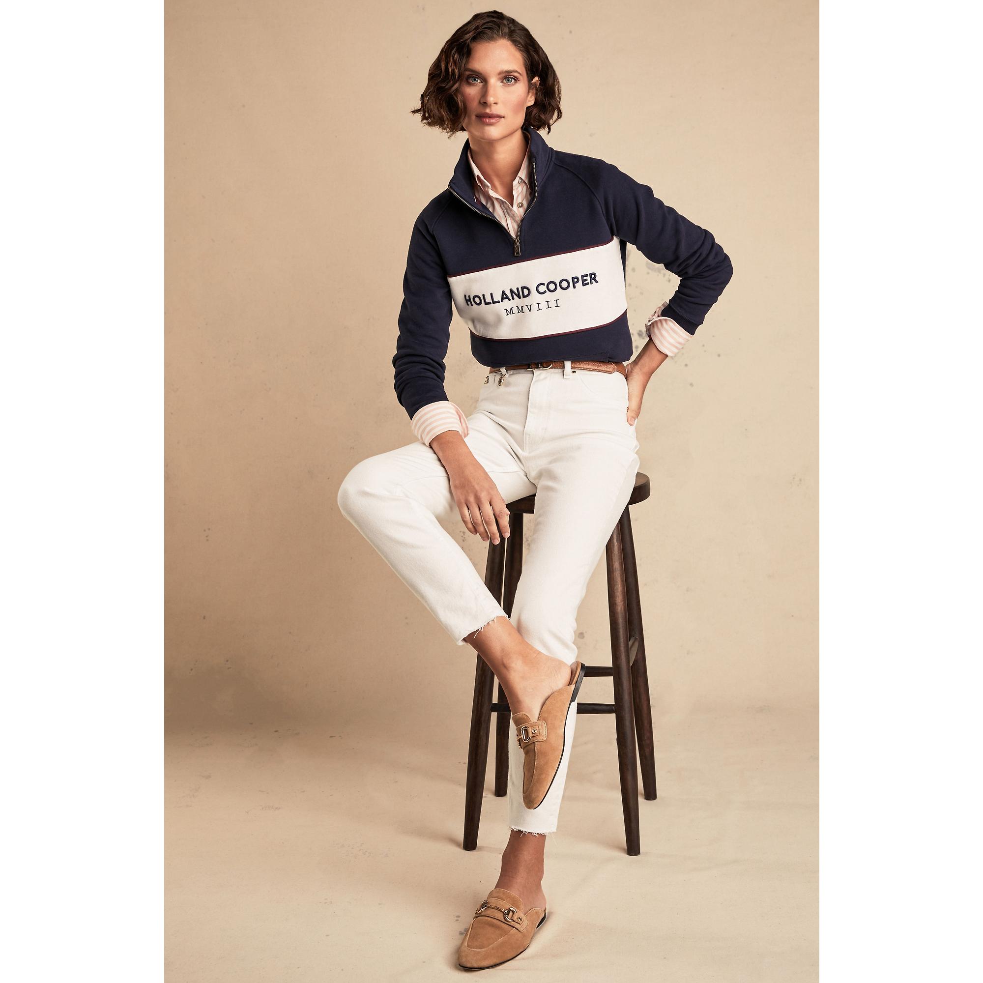 Product image 3 of 11 of Holland Cooper Women's Sporting Heritage Zip Henley - Ink Navy
