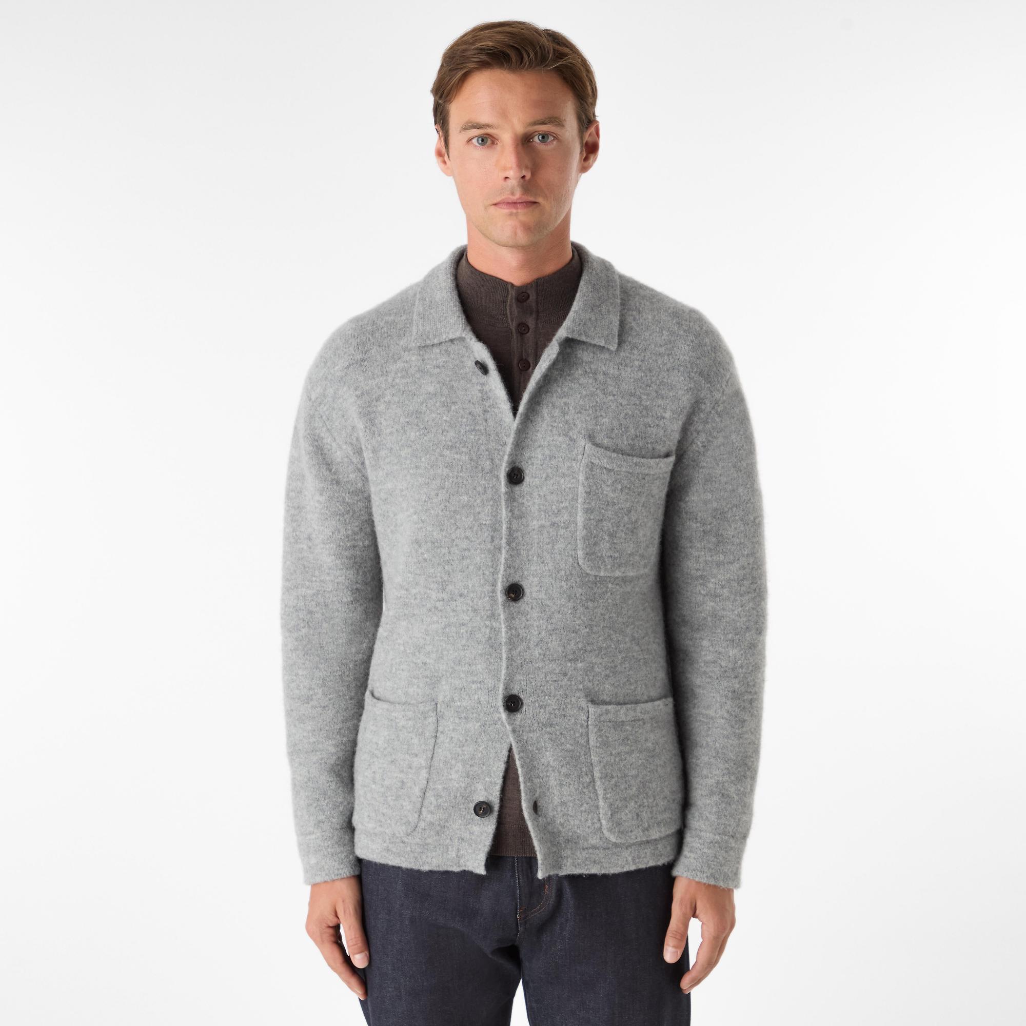 Product image 2 of 5 of Oliver Sweeney Men's Heywood Alpaca Wool Blend Knitted Shirt - Grey