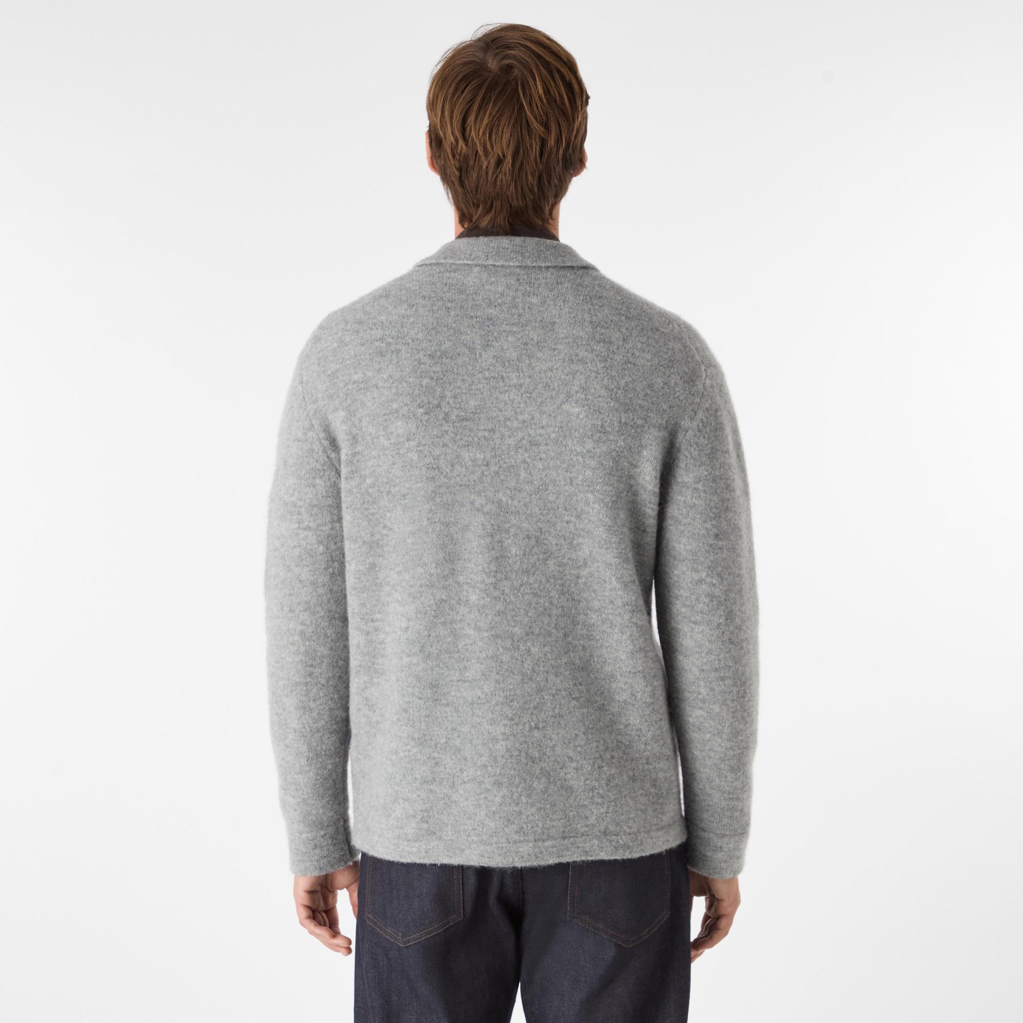 Product image 3 of 5 of Oliver Sweeney Men's Heywood Alpaca Wool Blend Knitted Shirt - Grey