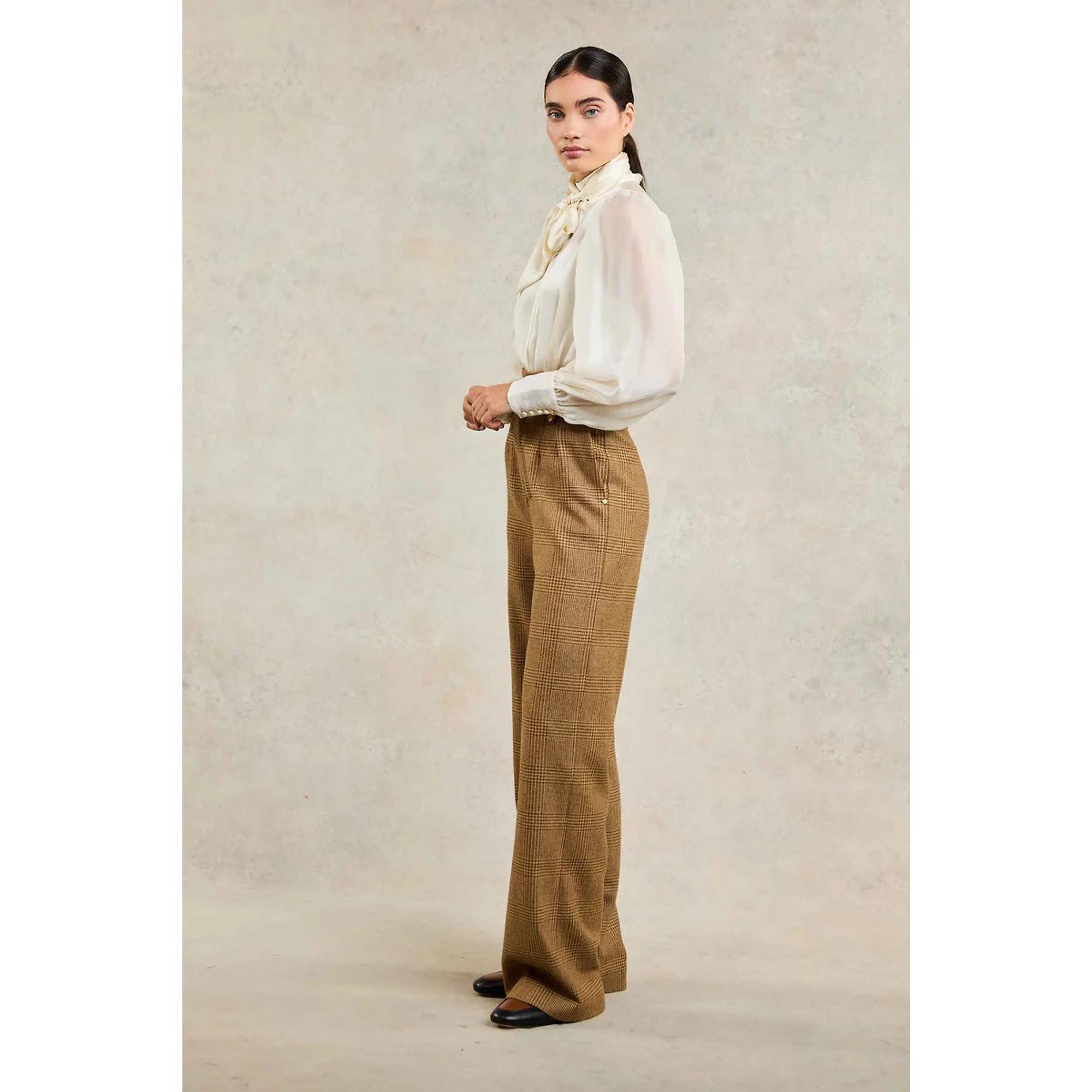 Product image 4 of 5 of Holland Cooper Women's High Waisted Straight Trousers - Tawny