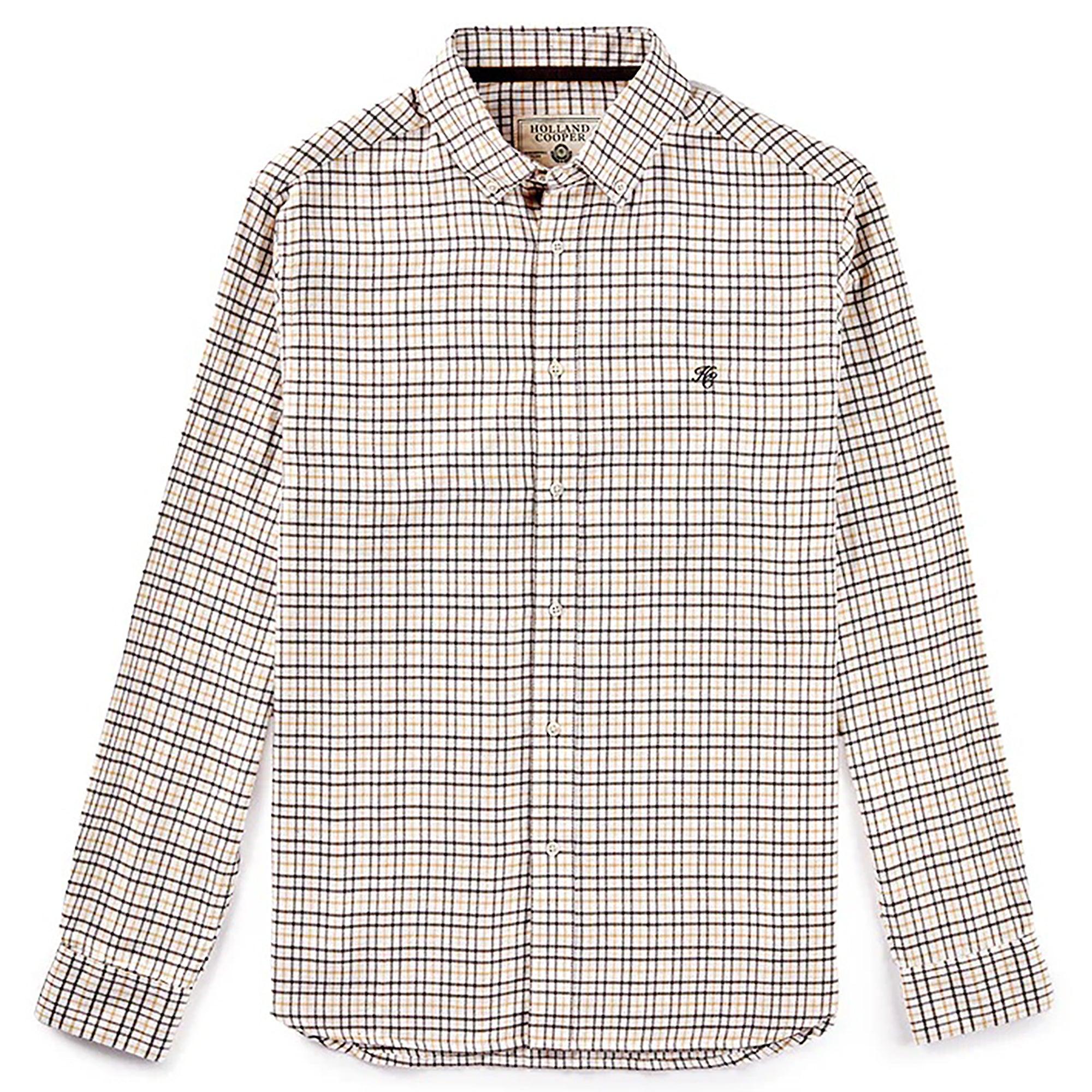 Product image 1 of 12 of Holland Cooper Men's Classic Button Down Shirt - Cheltenham Camel Check