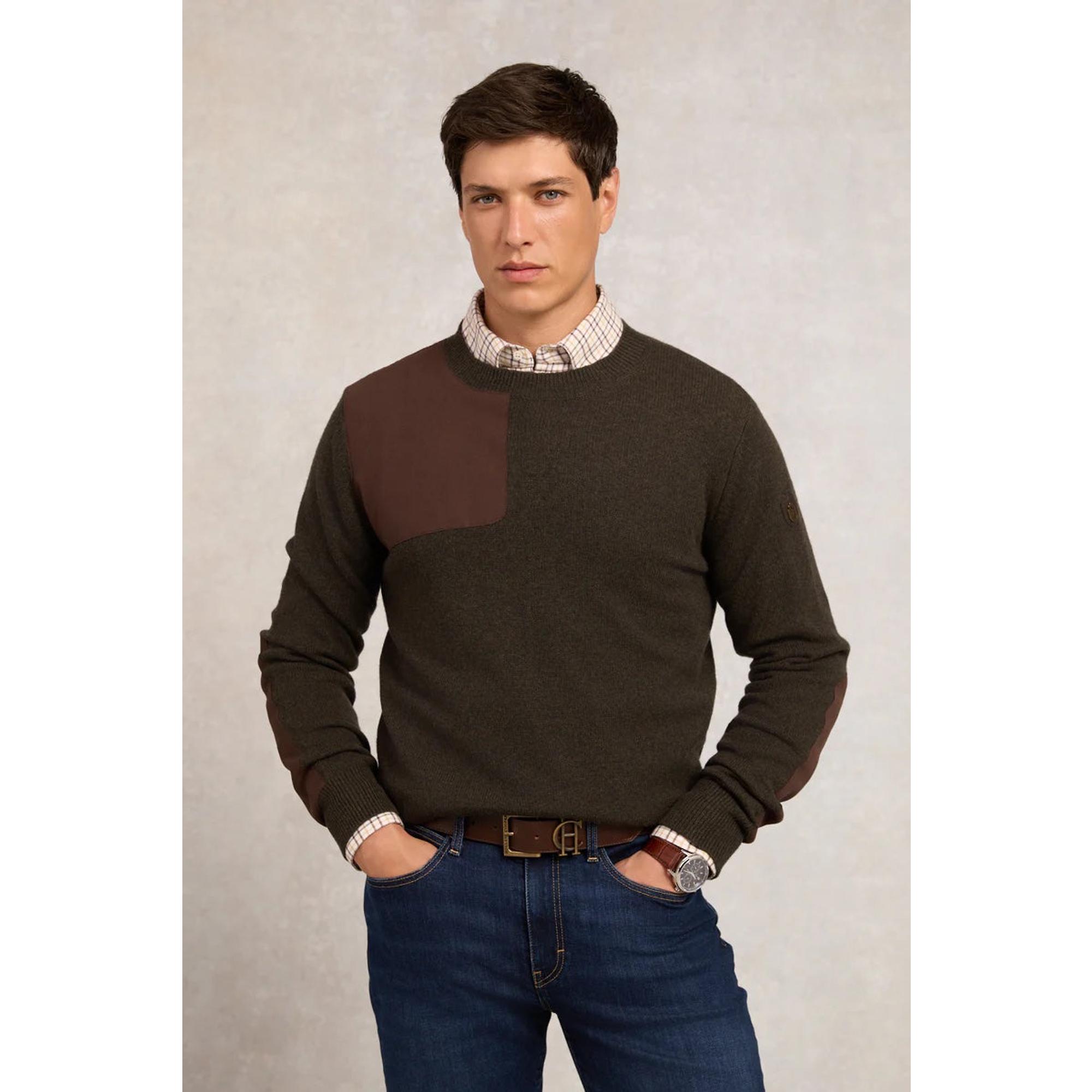 Product image 2 of 9 of Holland Cooper Men's Country Crew Neck Knit - Moss