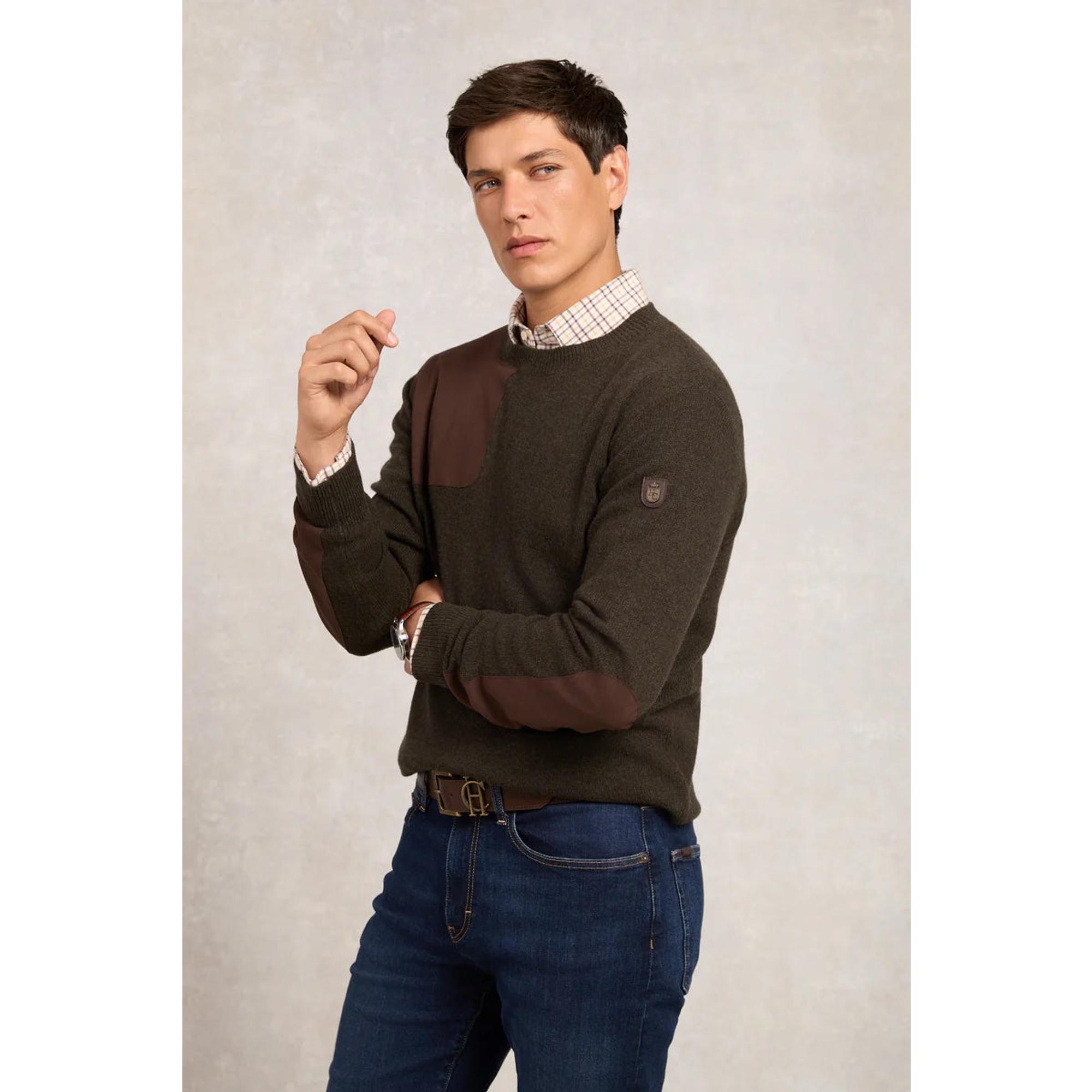 Product image 3 of 9 of Holland Cooper Men's Country Crew Neck Knit - Moss