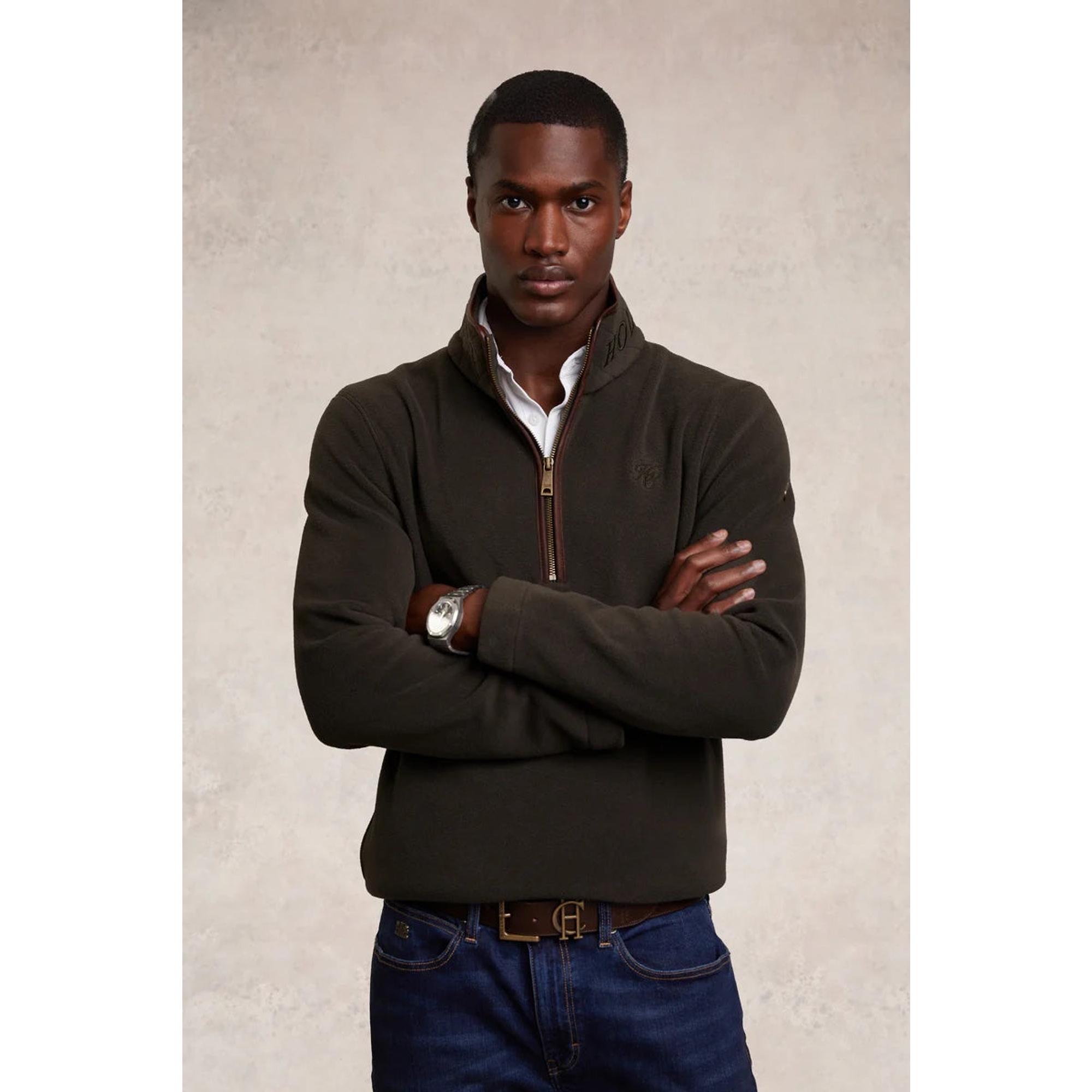 Product image 2 of 10 of Holland Cooper Men's Country Fleece Quarter Zip - Khaki
