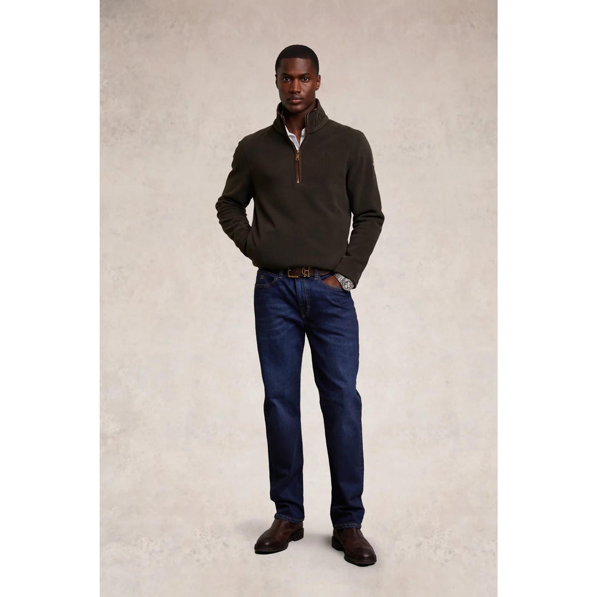 Product image 8 of 10 of Holland Cooper Men's Country Fleece Quarter Zip - Khaki