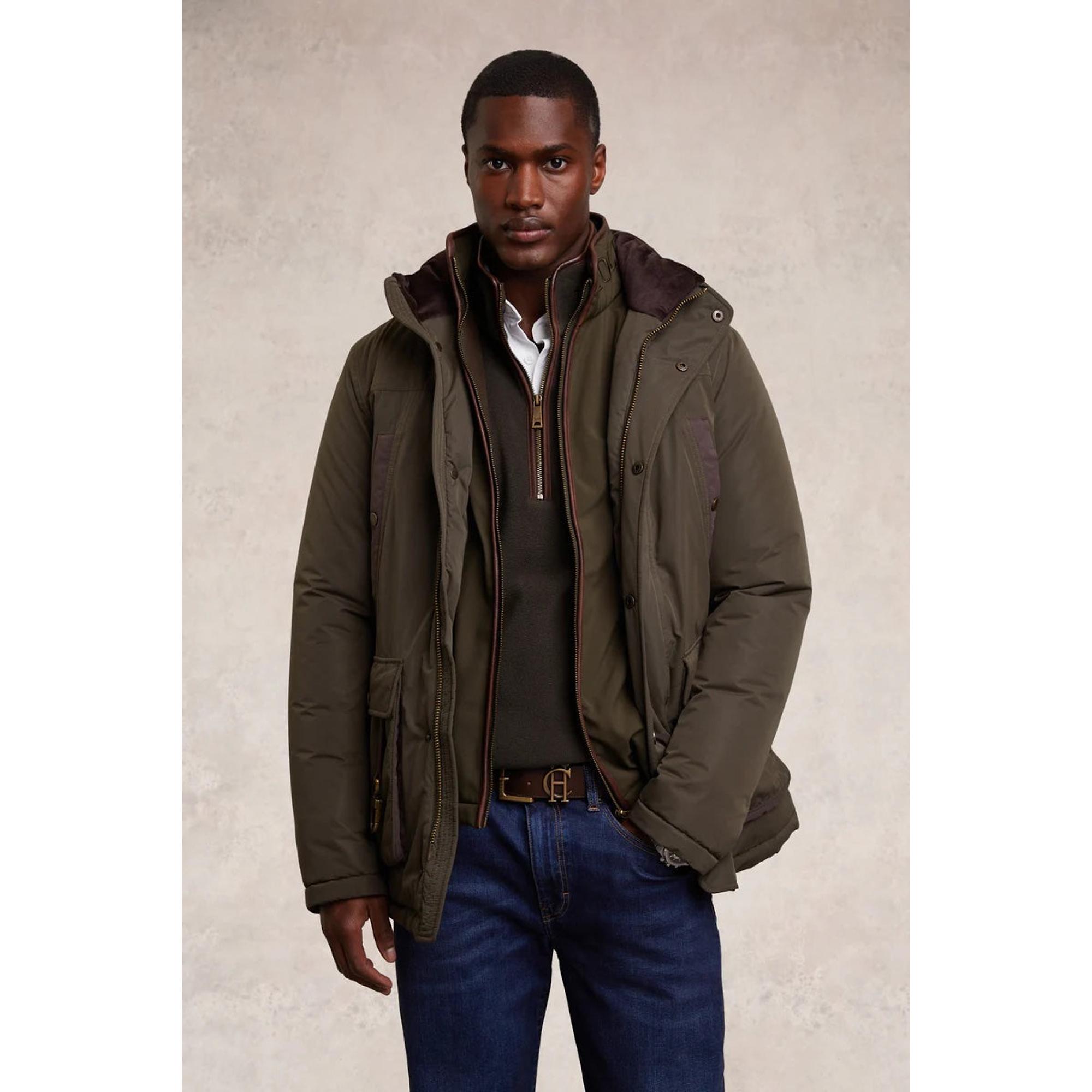 Product image 9 of 10 of Holland Cooper Men's Country Fleece Quarter Zip - Khaki