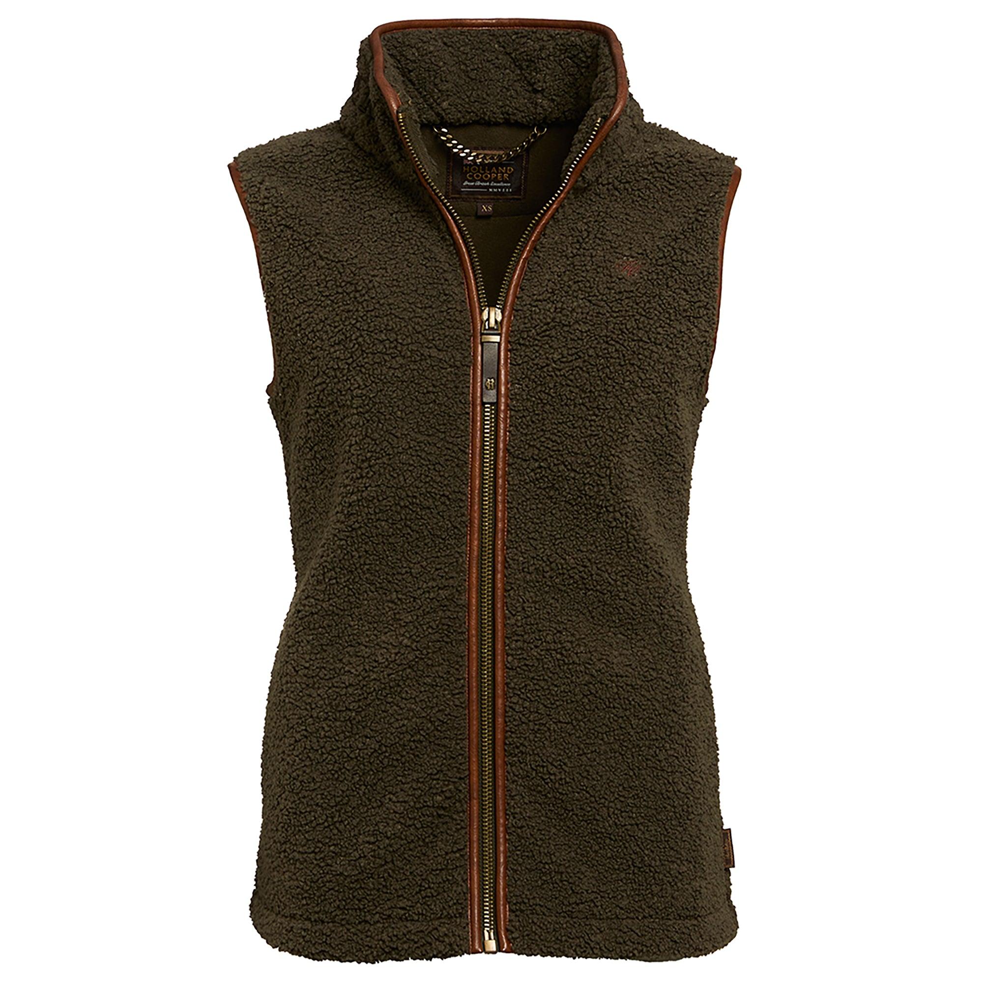 Product image 1 of 10 of Holland Cooper Women's Country Fleece Gilet - Khaki Borg