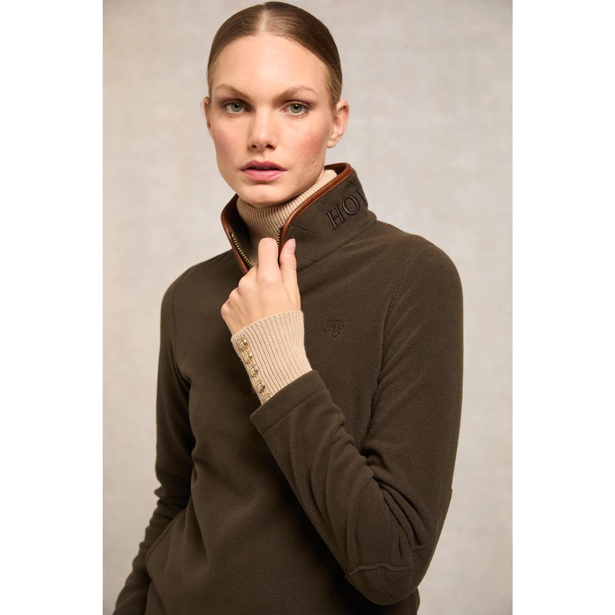 Product image 3 of 8 of Holland Cooper Women's Country Fleece Quarter Zip - Khaki