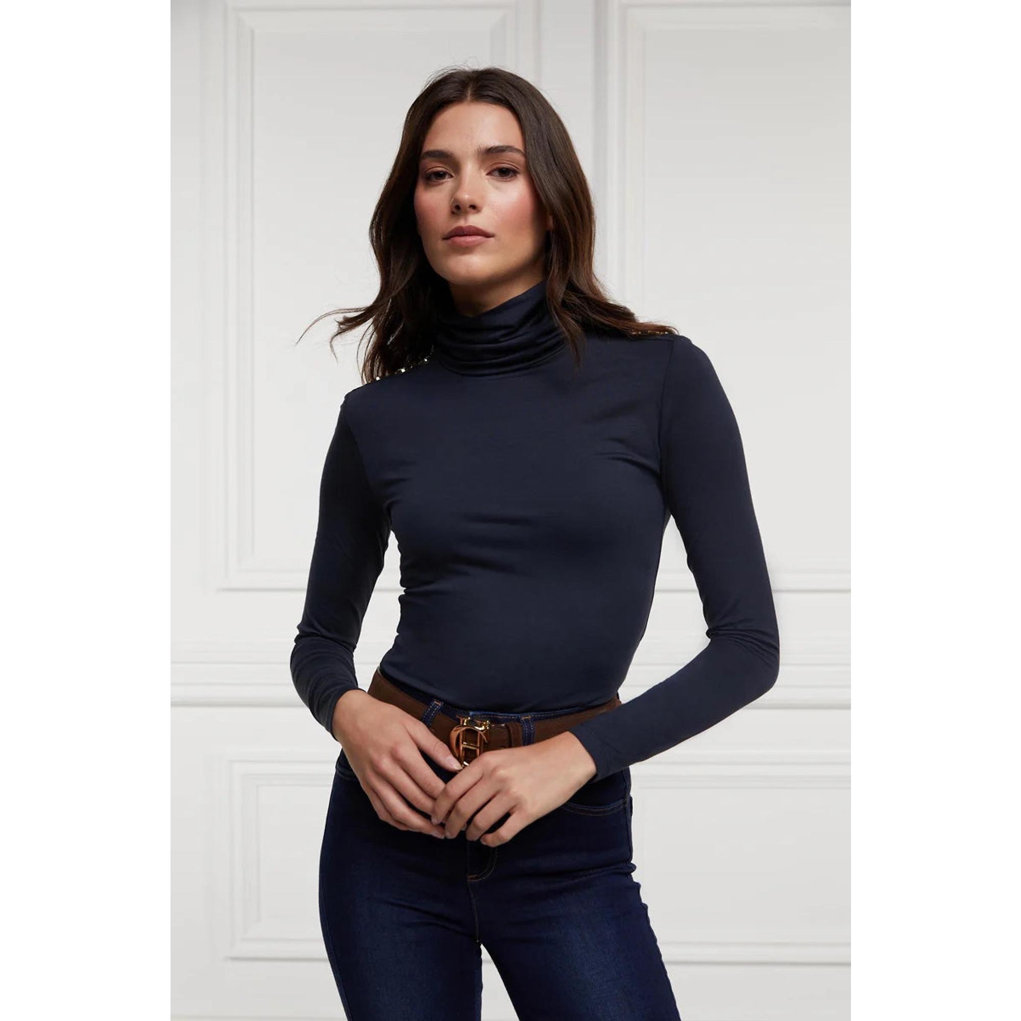 Product image 2 of 8 of Holland Cooper Women's Essential Roll Neck - Ink Navy