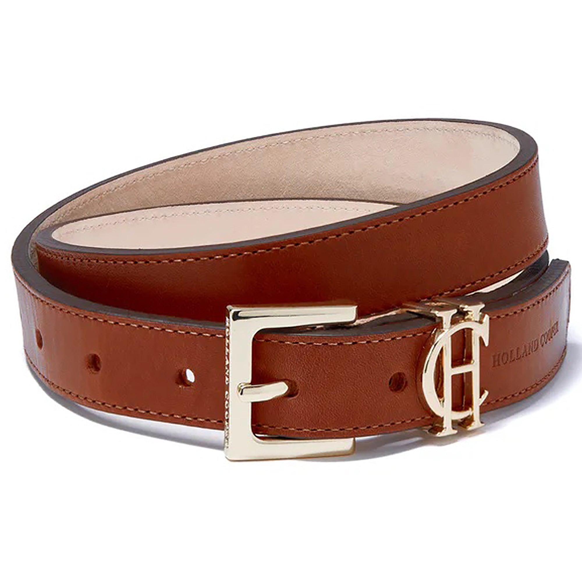 Product image 1 of 5 of Holland Cooper Women's HC Slim Logo Belt - Tan