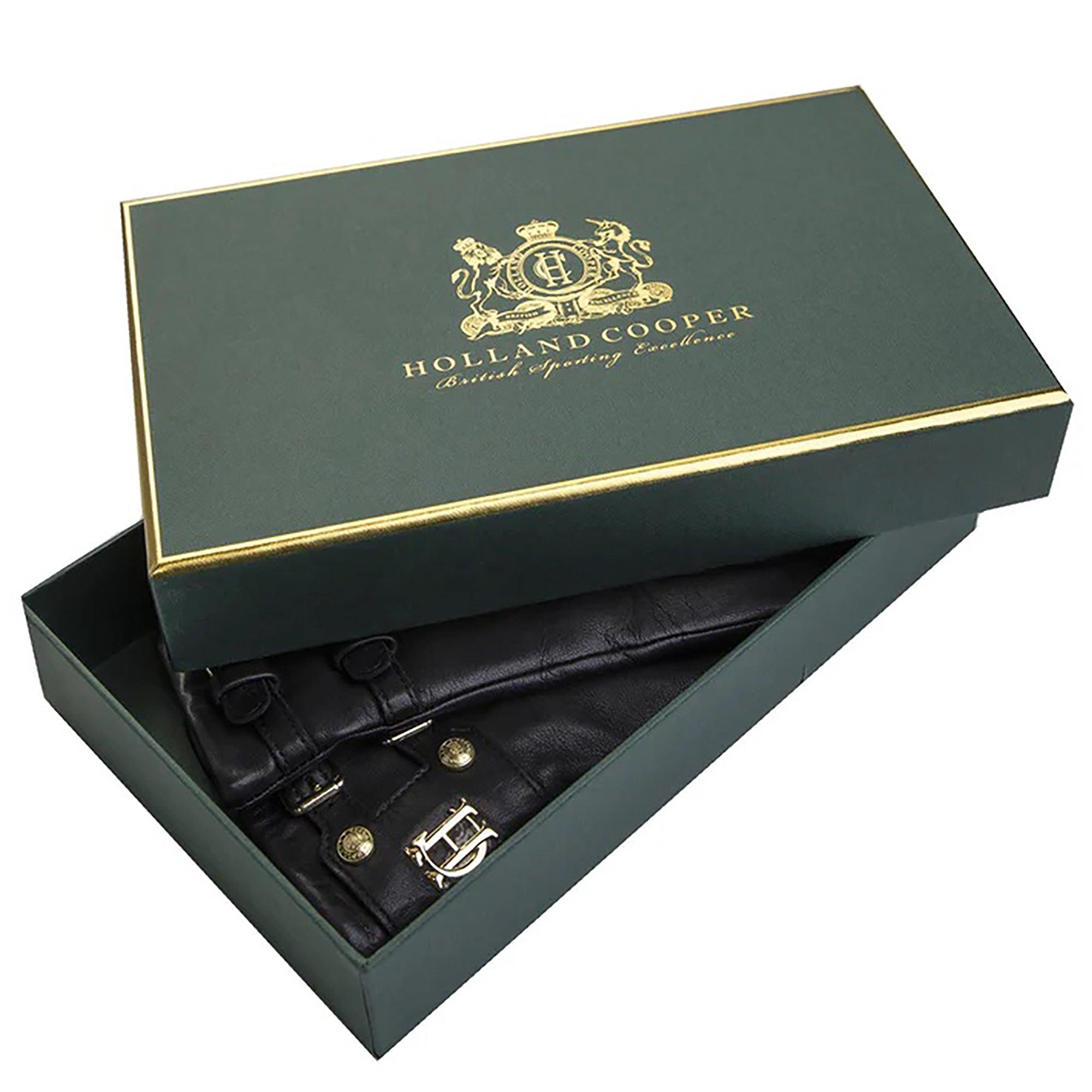 Product image 5 of 6 of Holland Cooper Women's Monogram Leather Gloves - Black