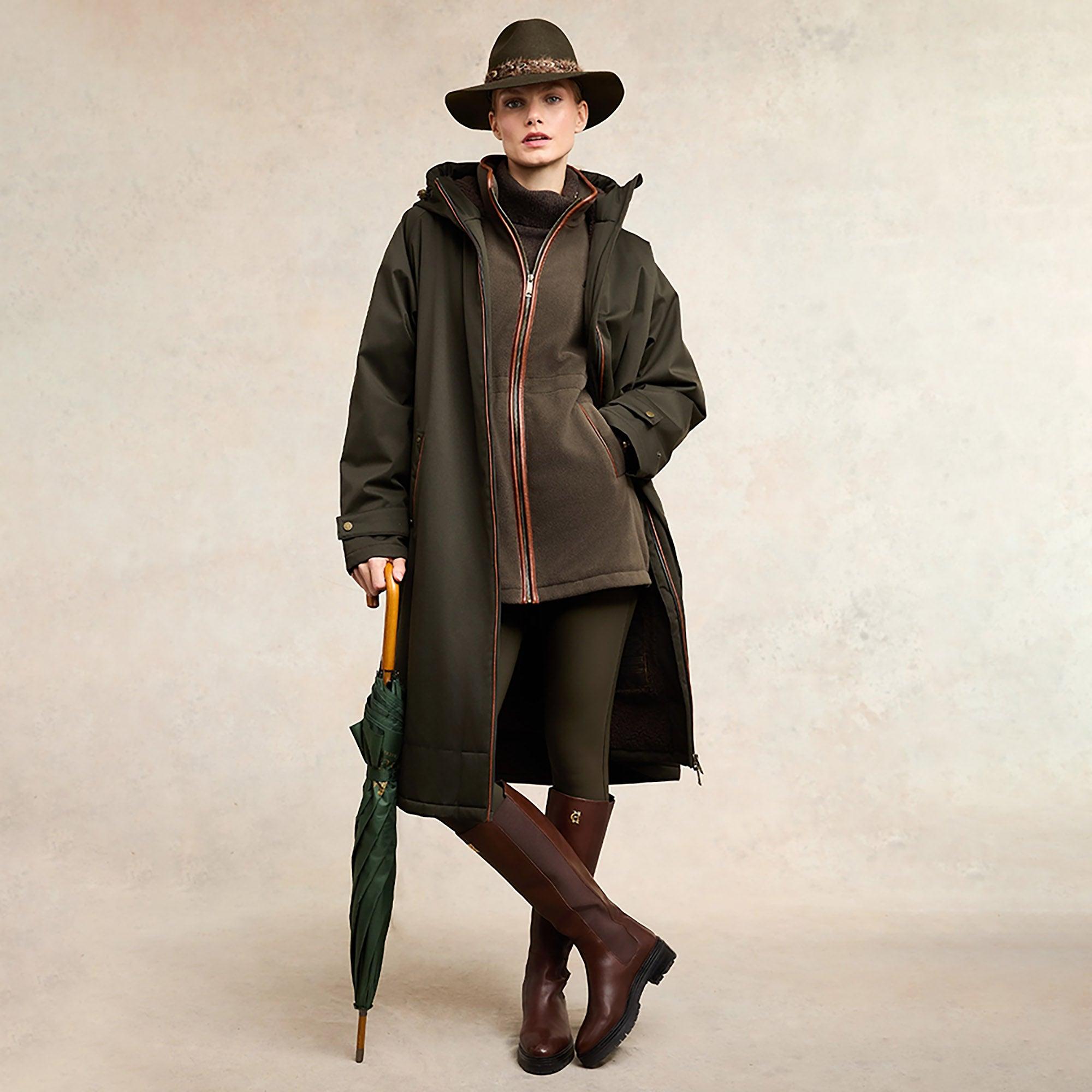 Product image 2 of 12 of Holland Cooper Women's One-Size Waterproof Coat - Khaki