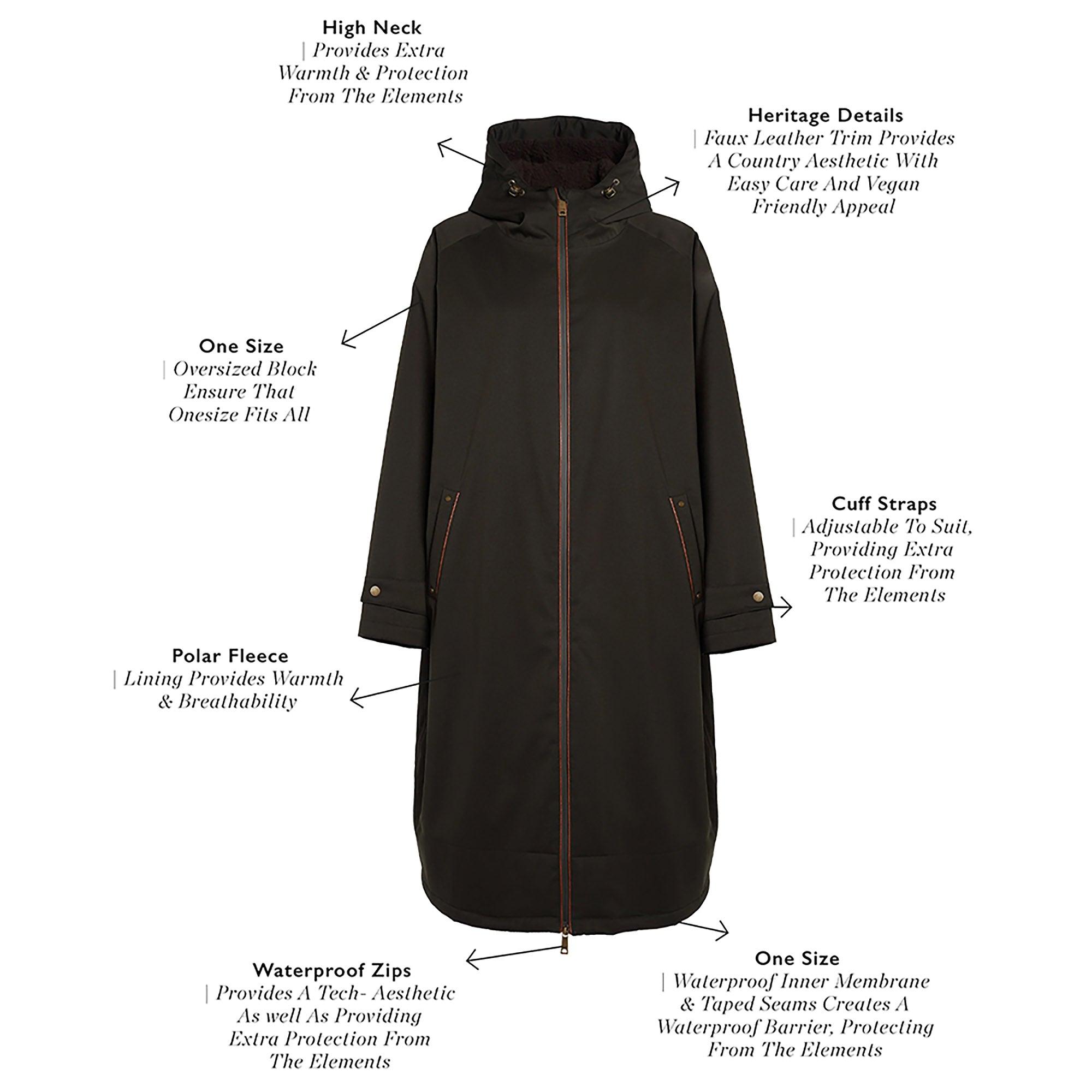 Product image 5 of 12 of Holland Cooper Women's One-Size Waterproof Coat - Khaki