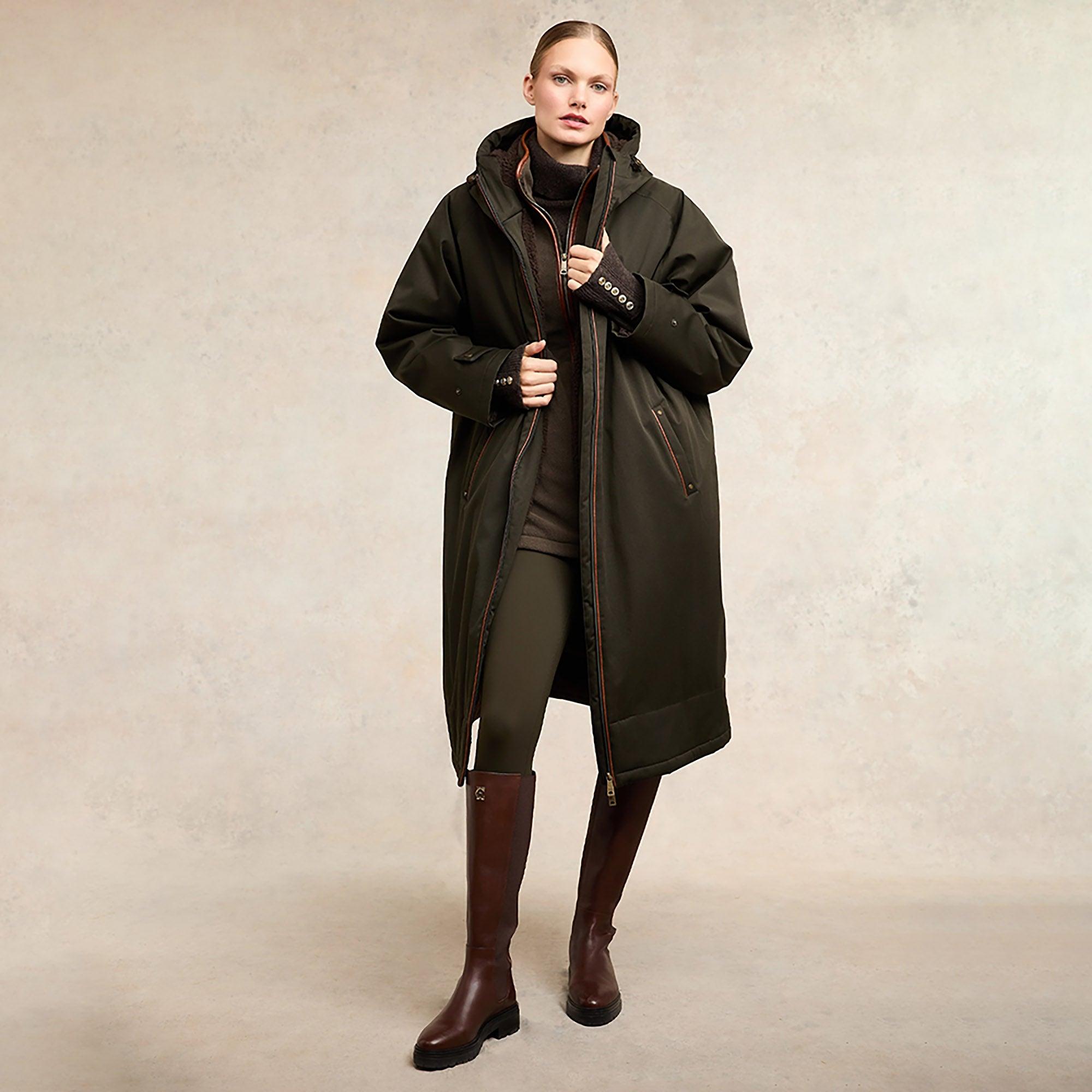 Product image 8 of 12 of Holland Cooper Women's One-Size Waterproof Coat - Khaki