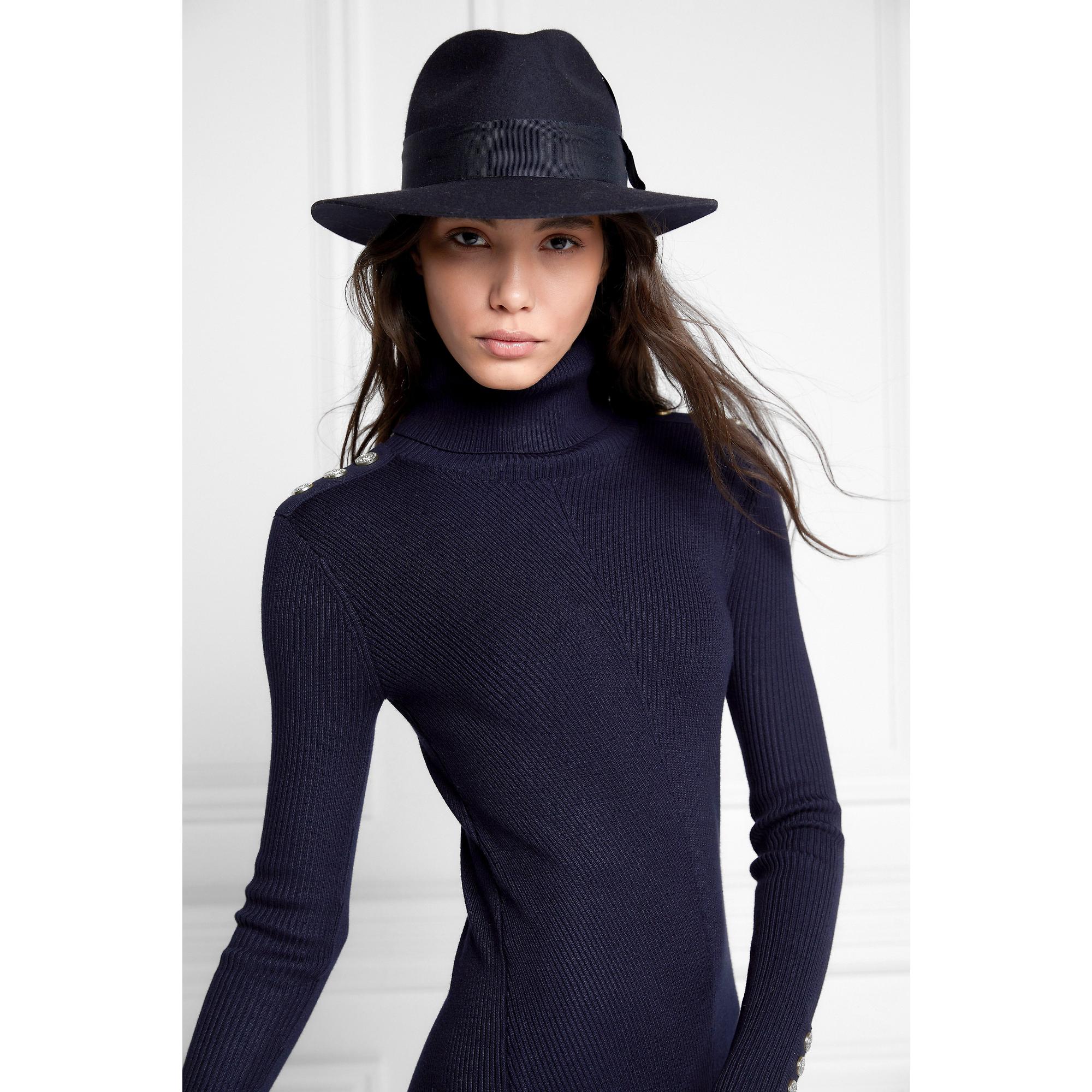 Product image 2 of 8 of Holland Cooper Trilby Hat Spot Feather - Ink Navy