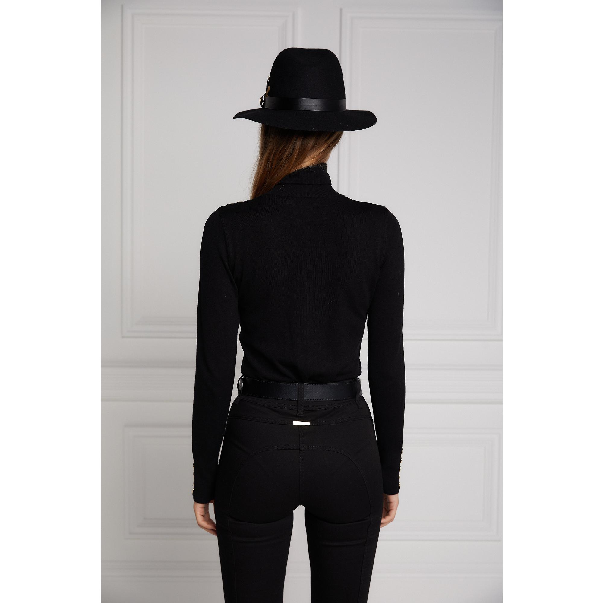 Product image 11 of 11 of Holland Cooper Women's Buttoned Knit Roll Neck - Black