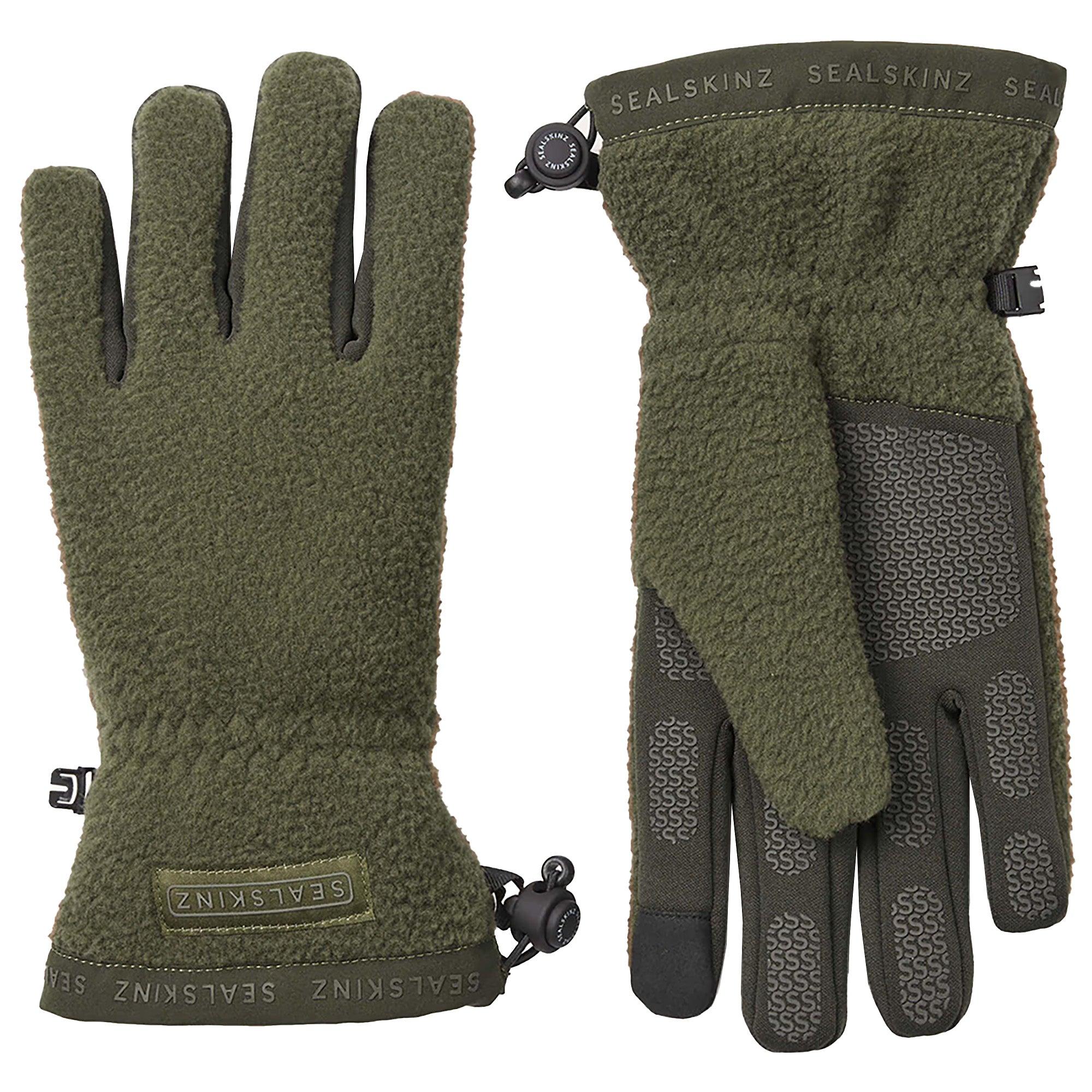 Product image 1 of 3 of Sealskinz Hoveton Waterproof Sherpa Fleece Gloves - Olive